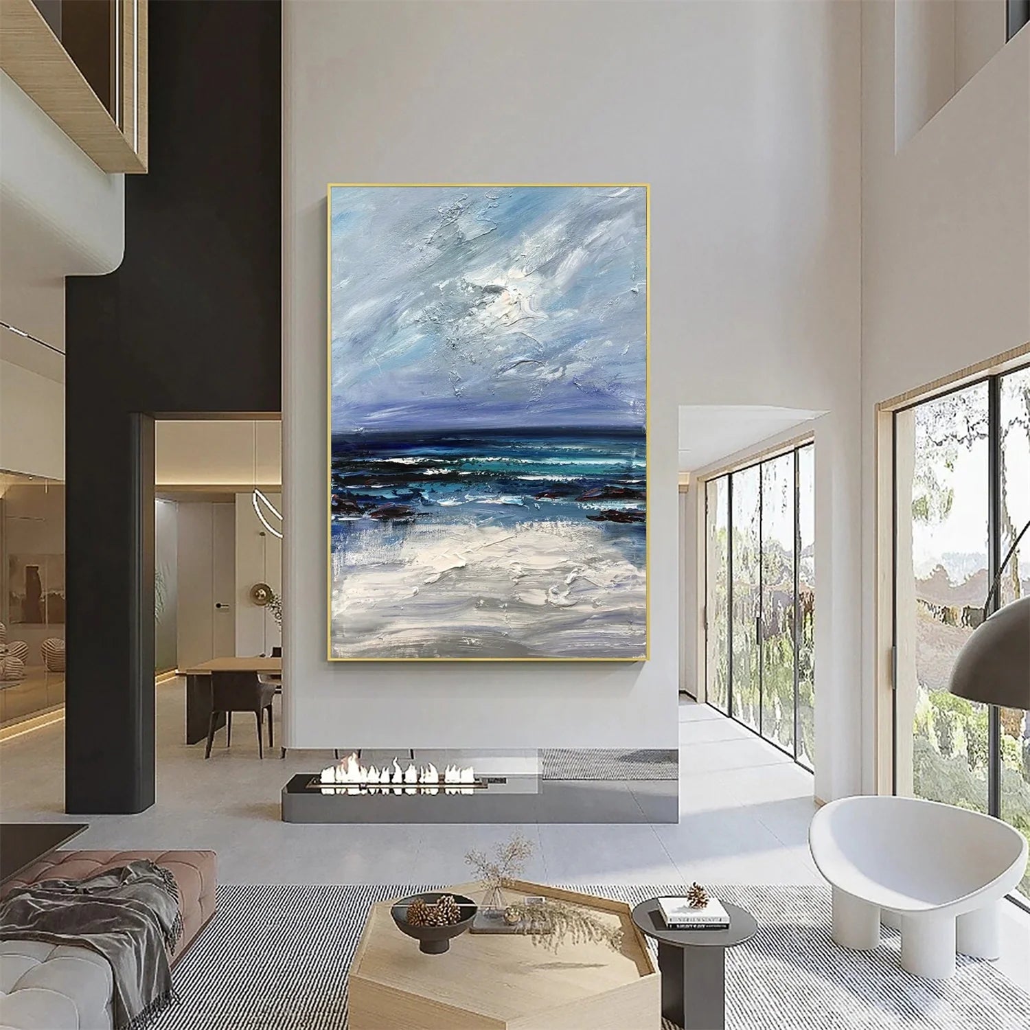 Sea & Sky Abstract_Textured_Wall Art #SK126