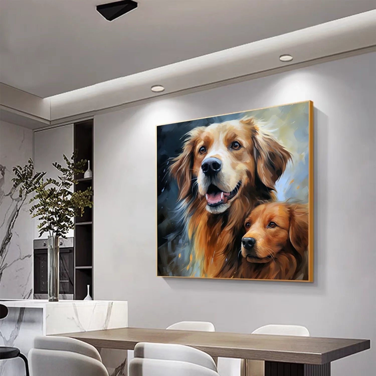 Abstract Animal Dog Wall Art #AM099