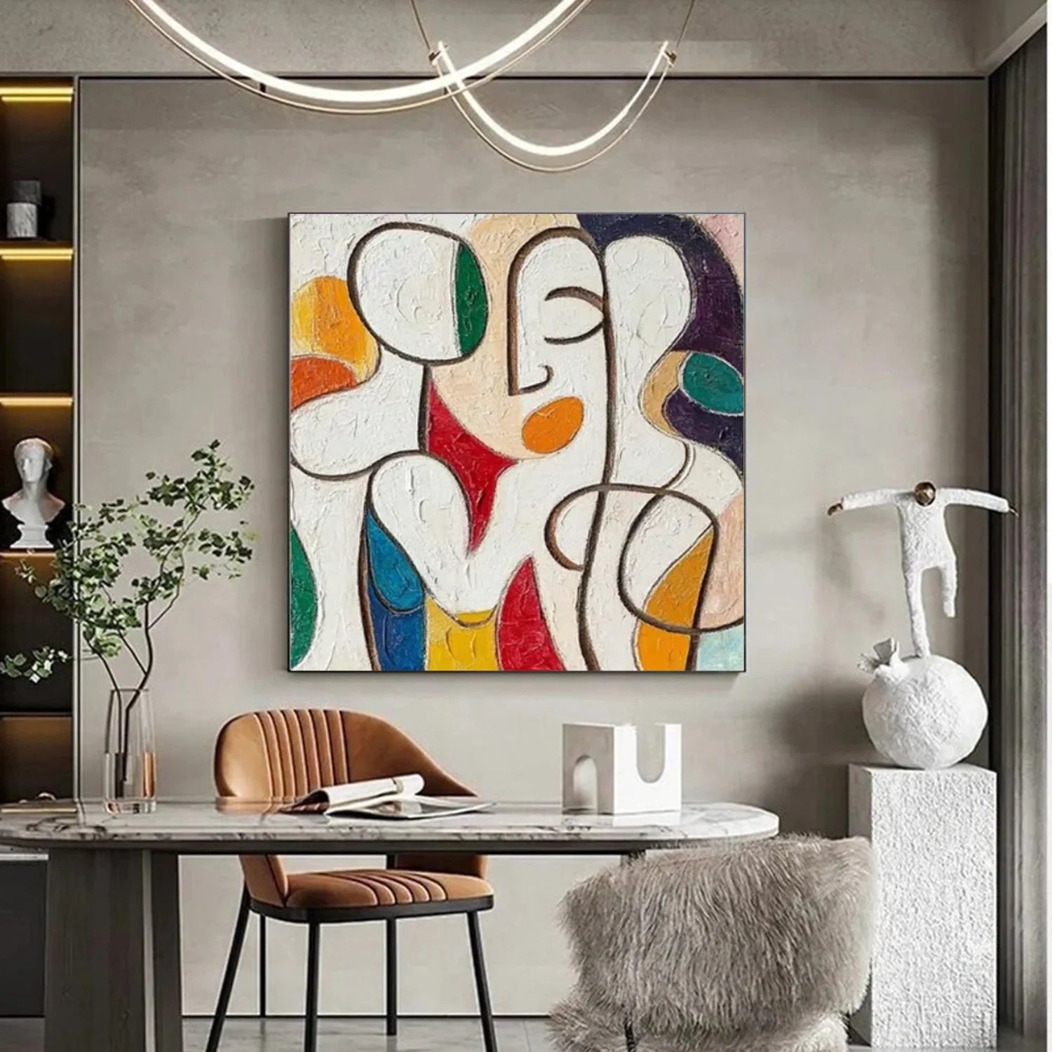 Abstract Portrait Colorful Painting #AB044