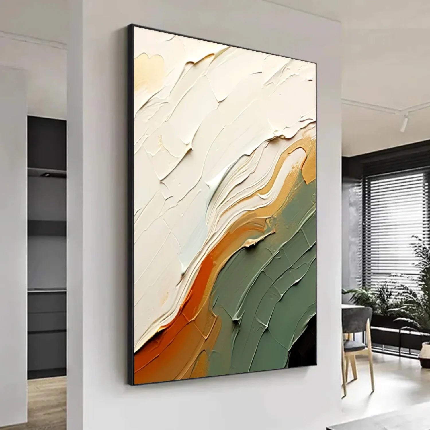 Abstract Textured_Canvas Art #WA833