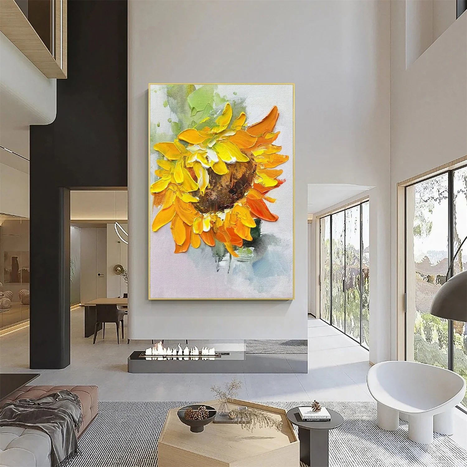 Flower & Tree Abstract_Textured Wall Art #FT122