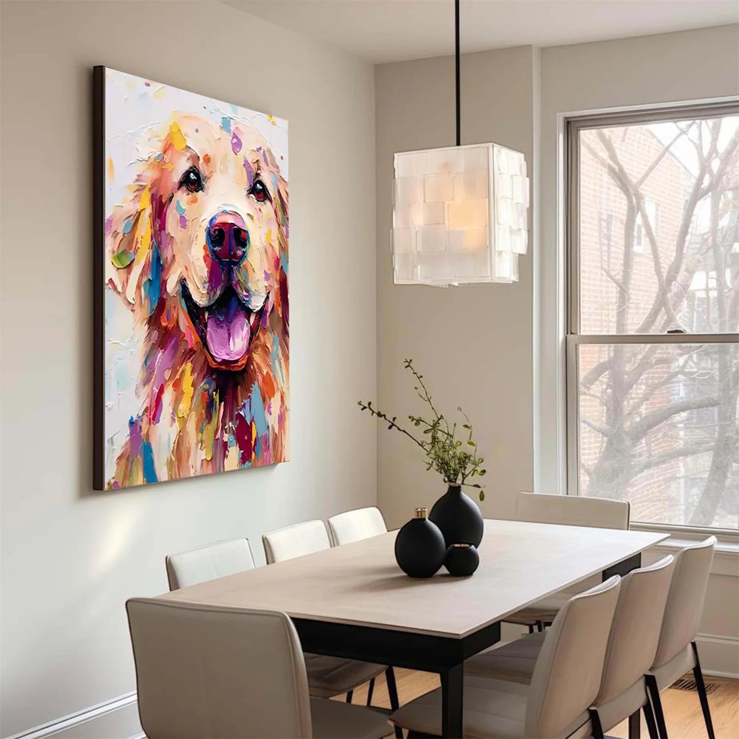 Abstract Animal Dog Wall Art #AM111