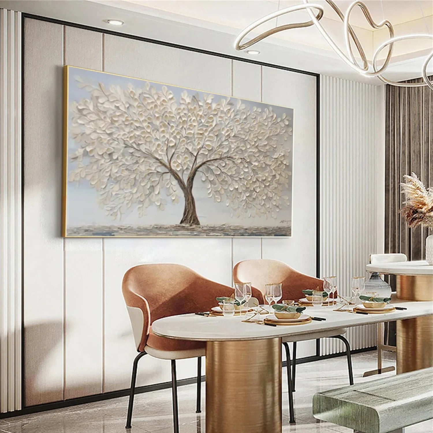 Flower & Tree Abstract_Textured Wall Art #FT149