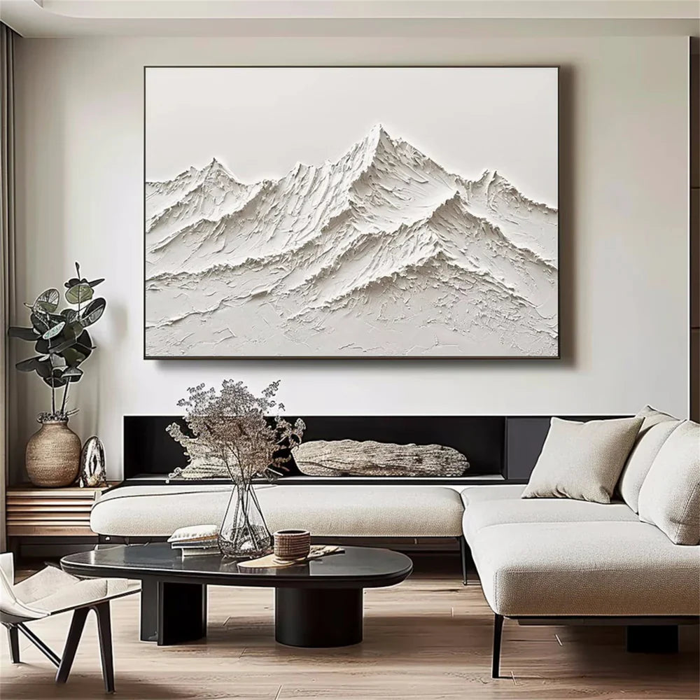 Minimalist Mountain Oil Painting #FJ205