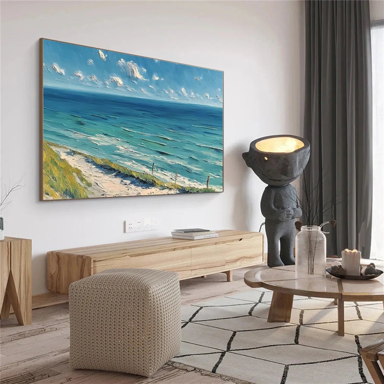 Sea & Sky Abstract Textured Wall Art #SK162