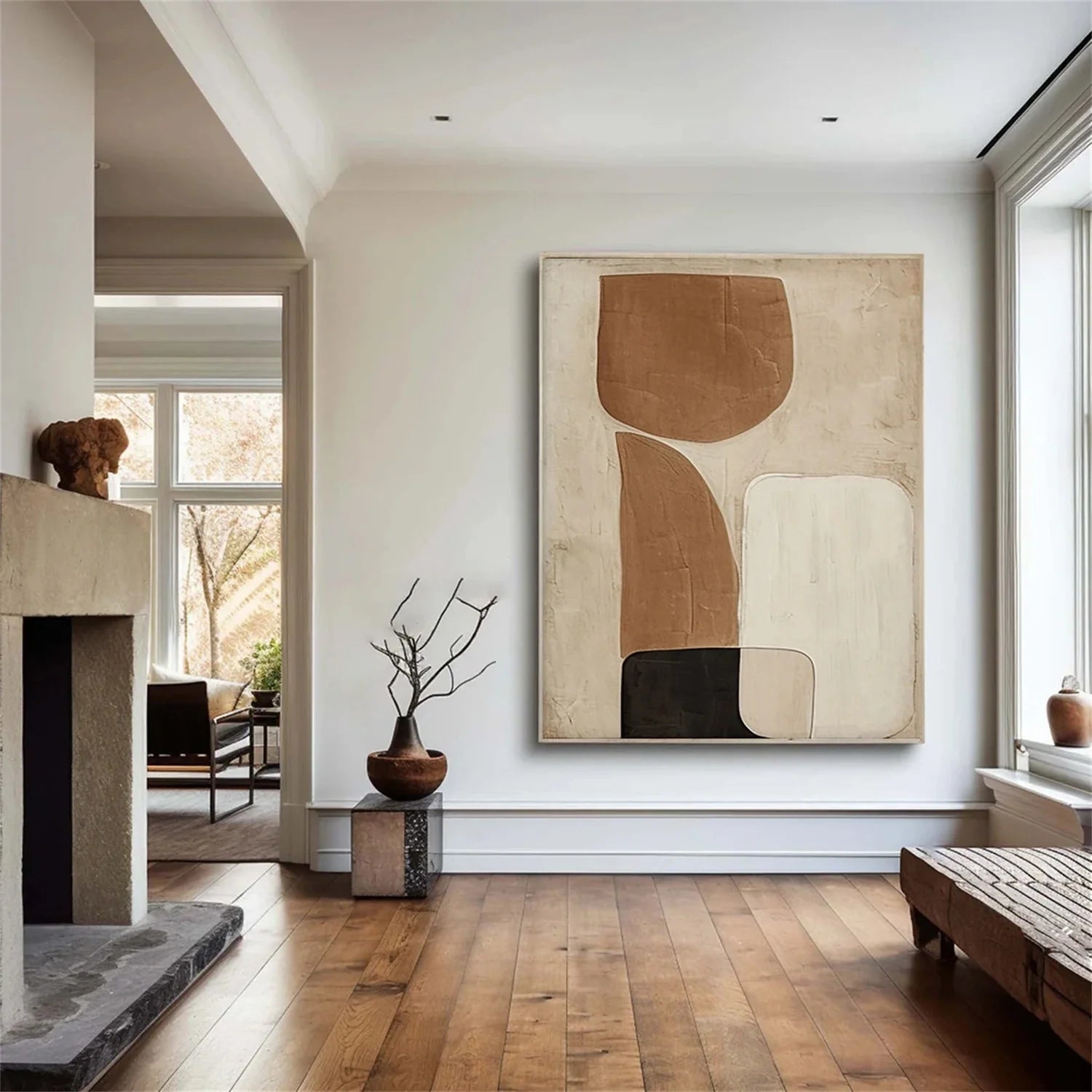 Minimalist Brown & Beige Art #MB015