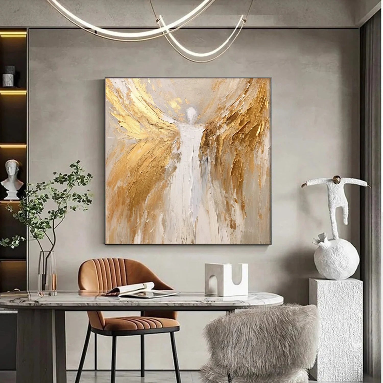 Abstract Angel Wing Textured Painting #AB049