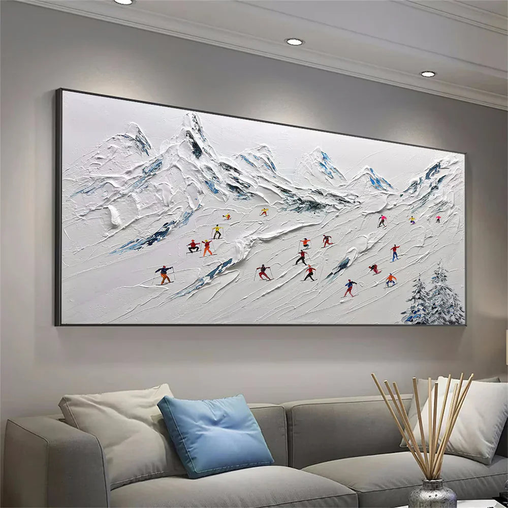 White Sport Art Minimalist Textured Wall Art #1