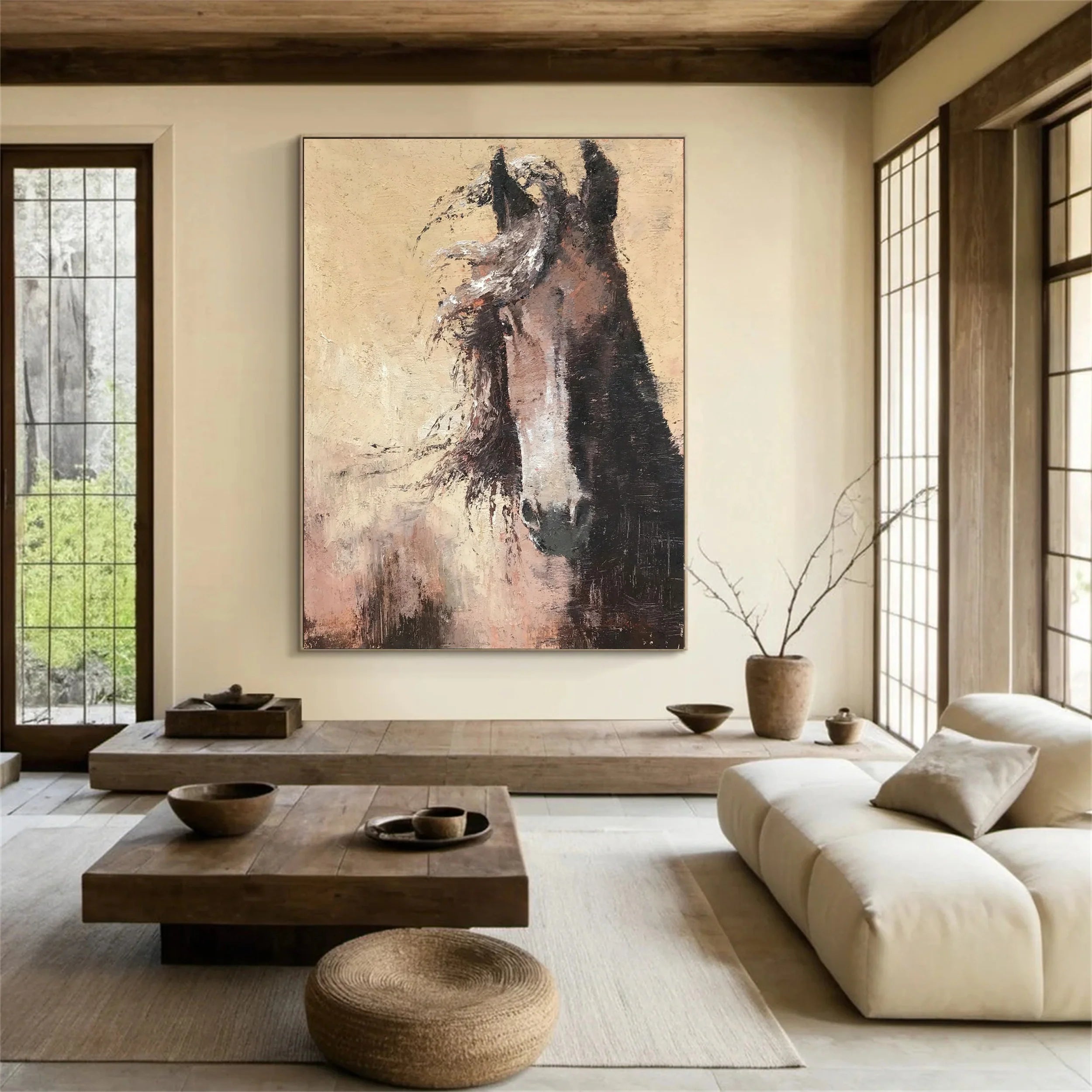 Colorful Horse Abstract Animal Wall Art #AM051