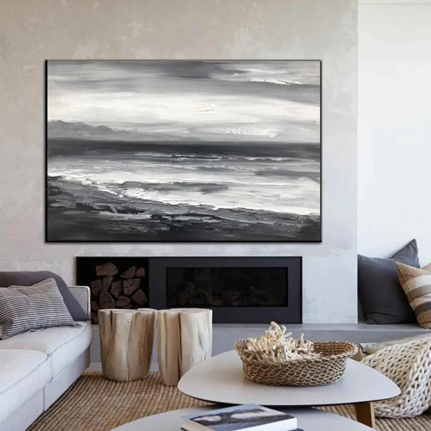 Sea & Sky Abstract_Textured_Wall Art #SK182