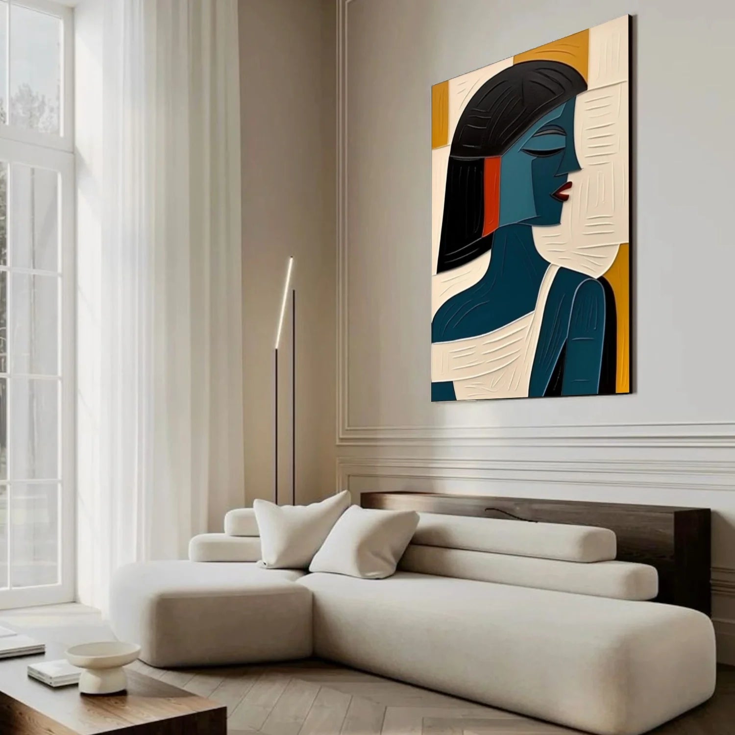 Abstract Portrait_Textured Wall Art #AB069