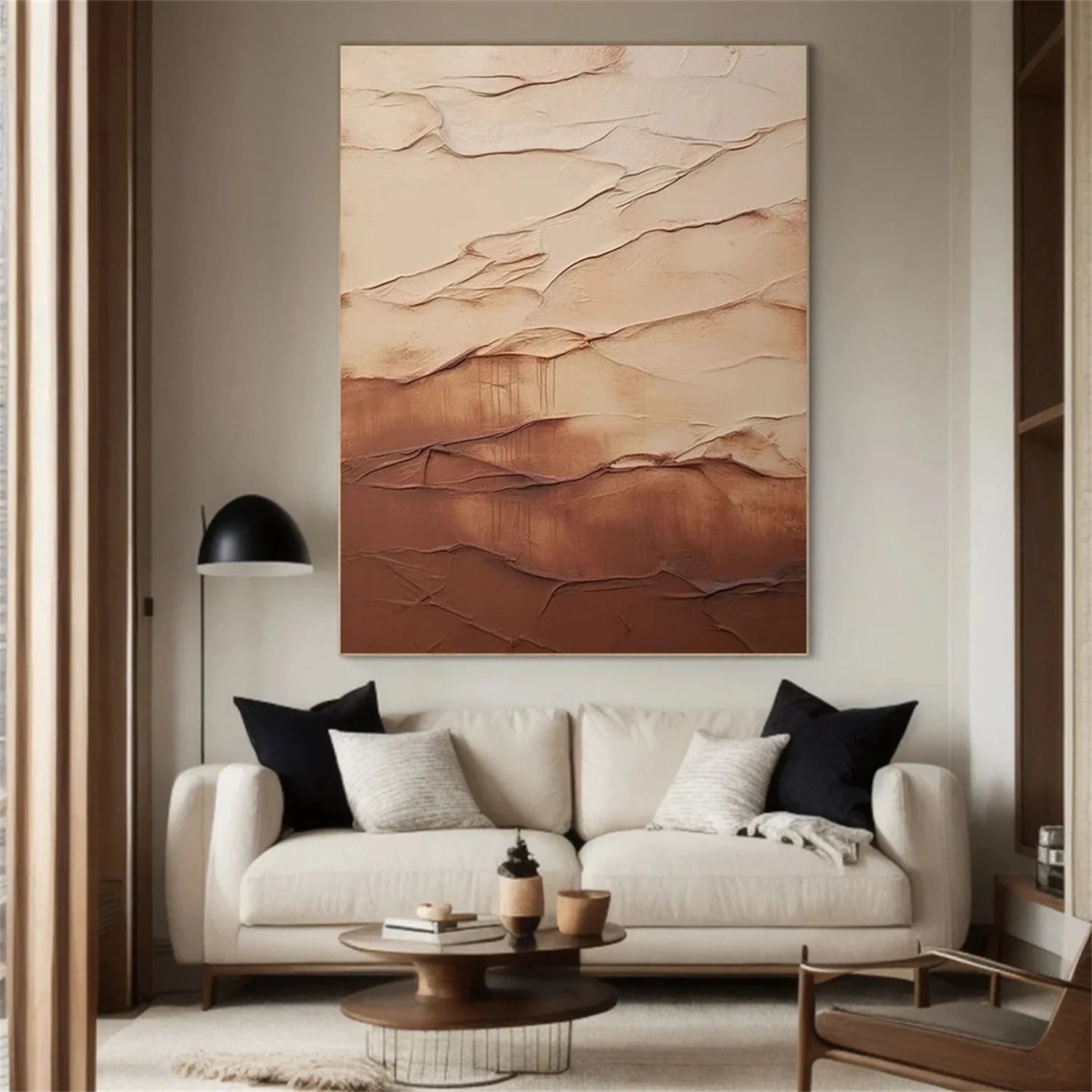 Minimalist Brown & Beige Art #MB029
