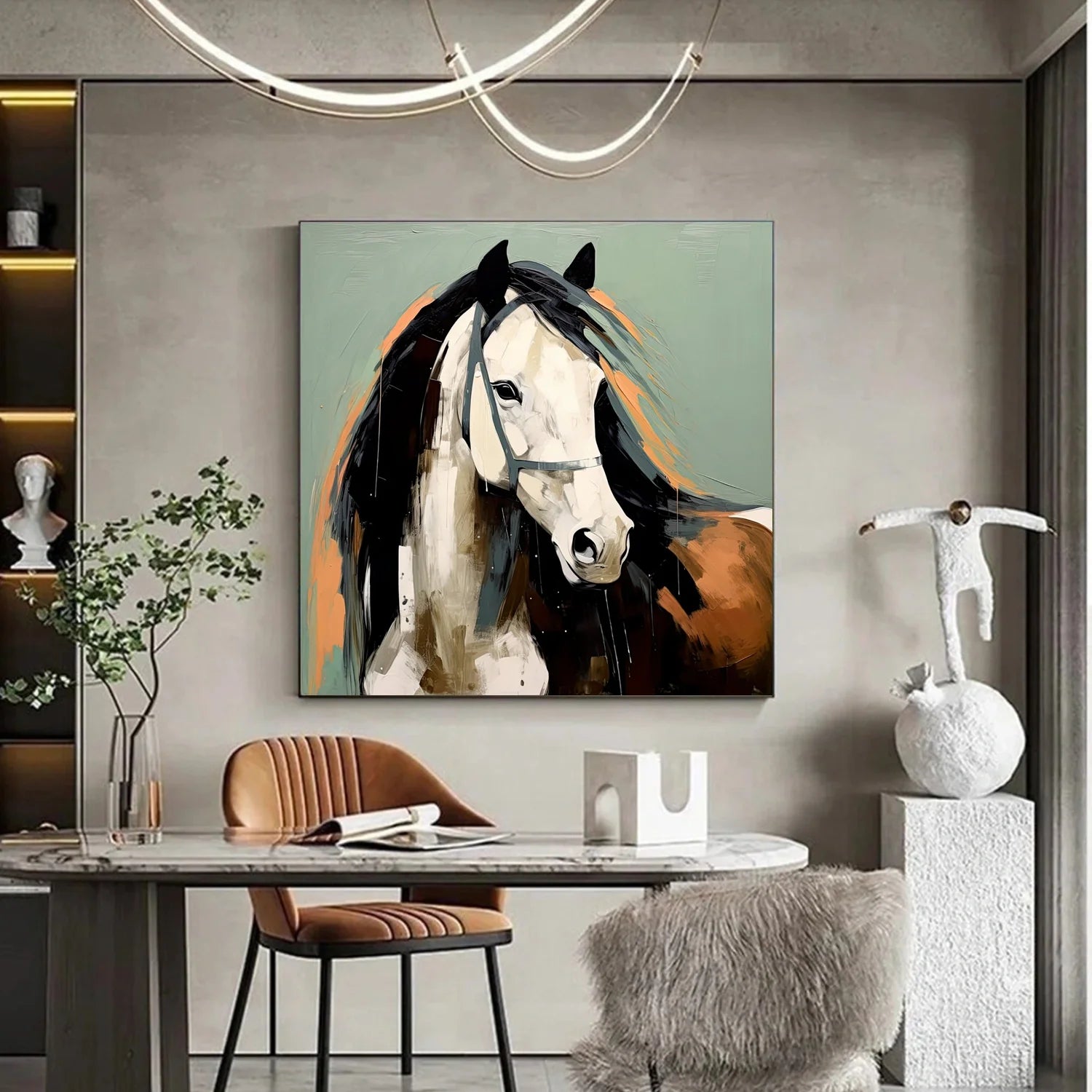 Abstract Animal Horse Wall Art #AM106