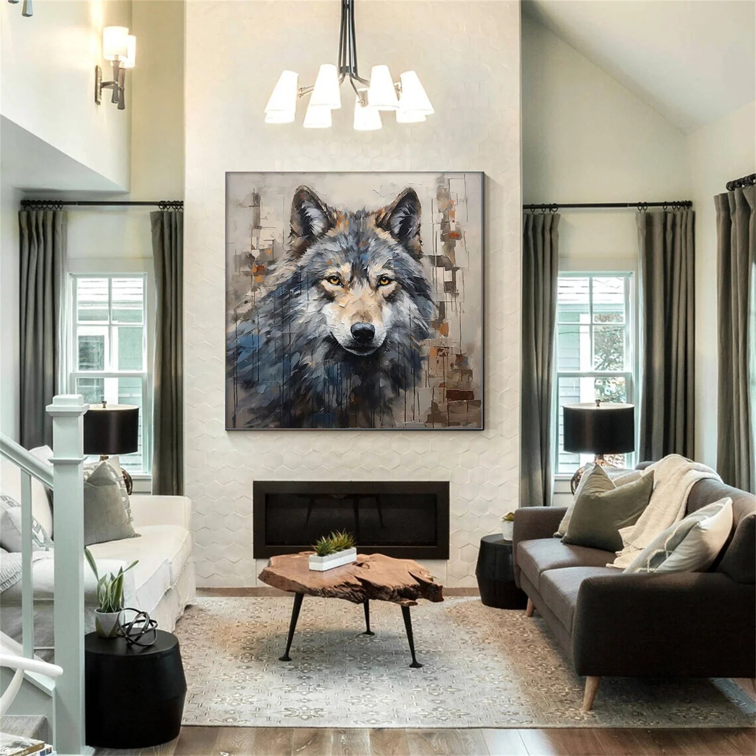 Colorful Abstract Animal Wall Art #AM077