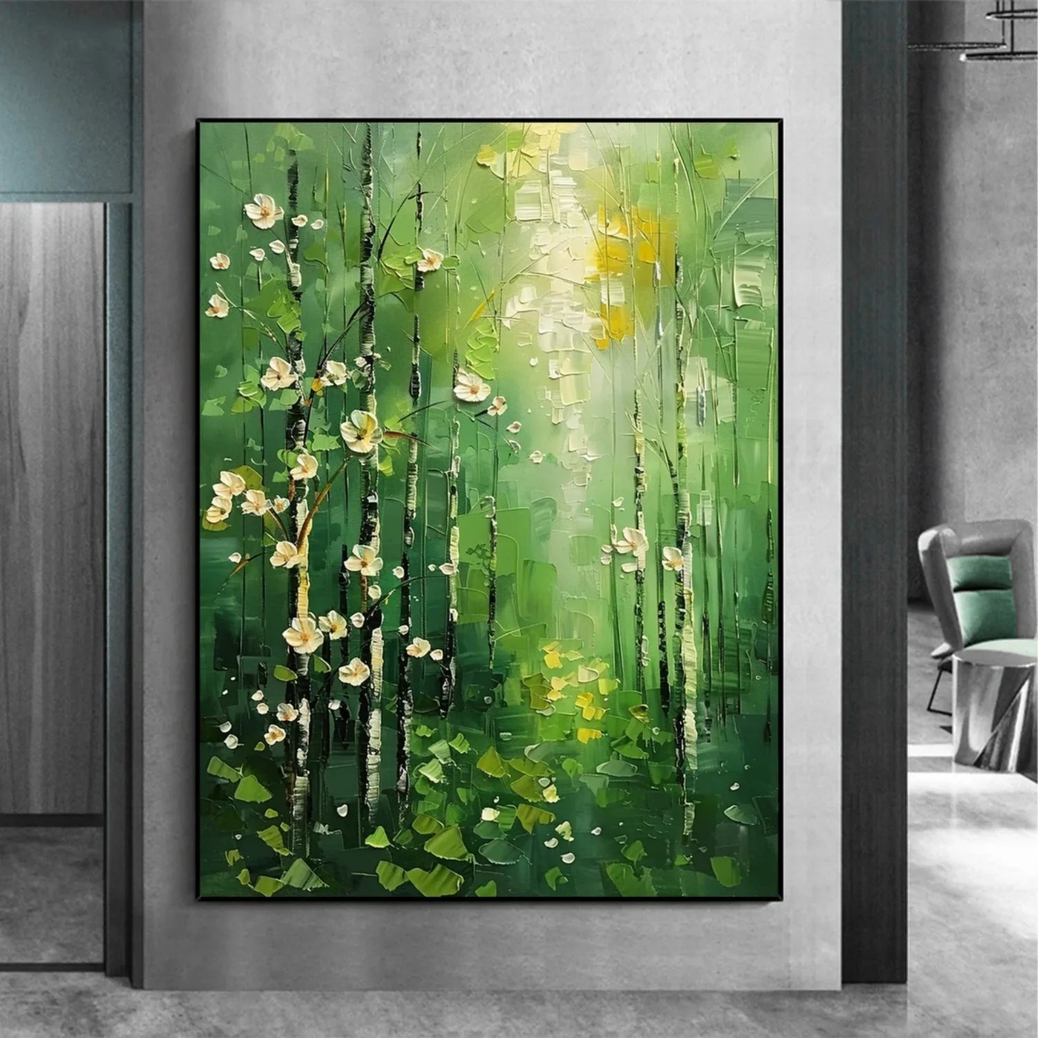 Flower & Tree Abstract Textured Wall Art #FT072