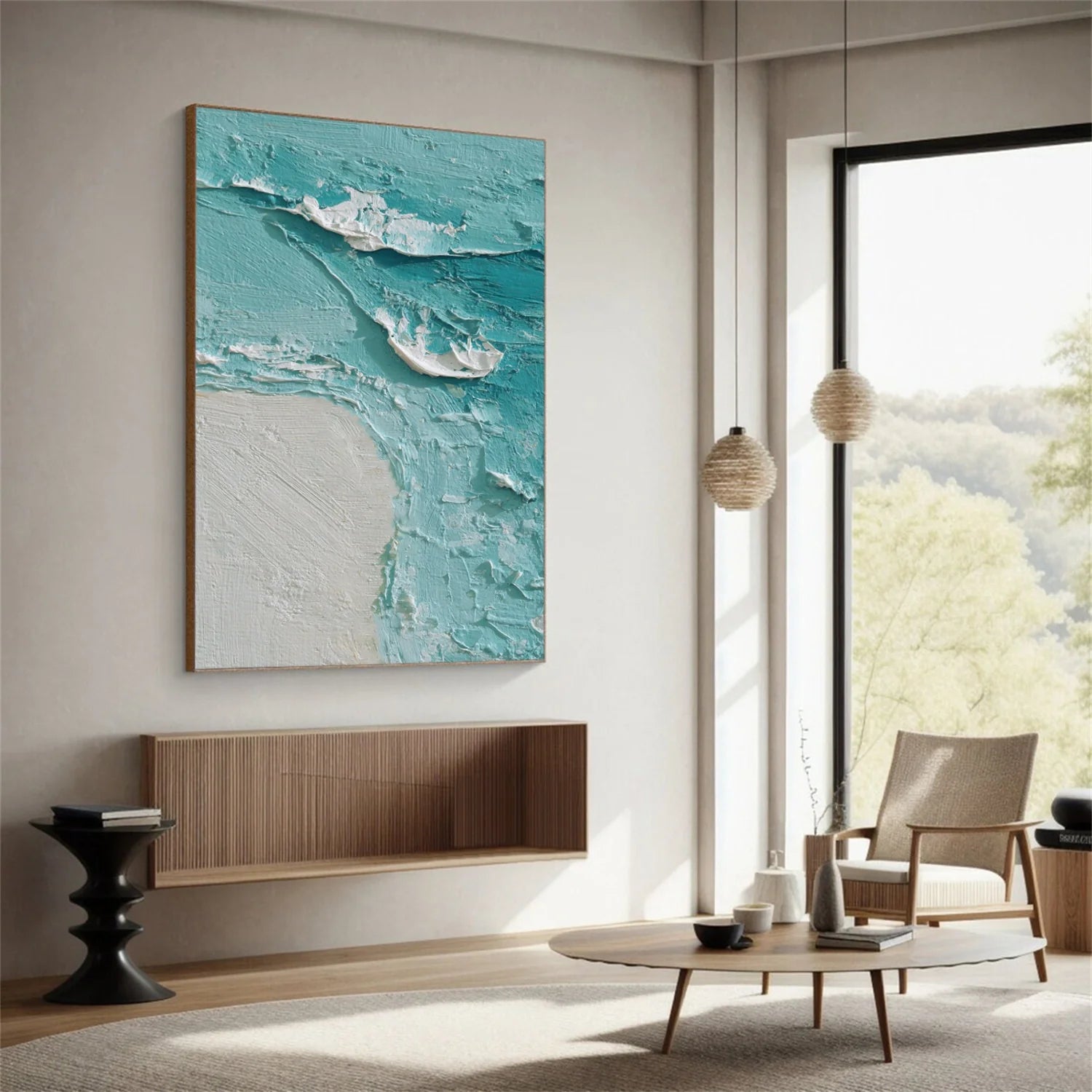 Sea & Sky Abstract_Textured_Wall Art #SK148