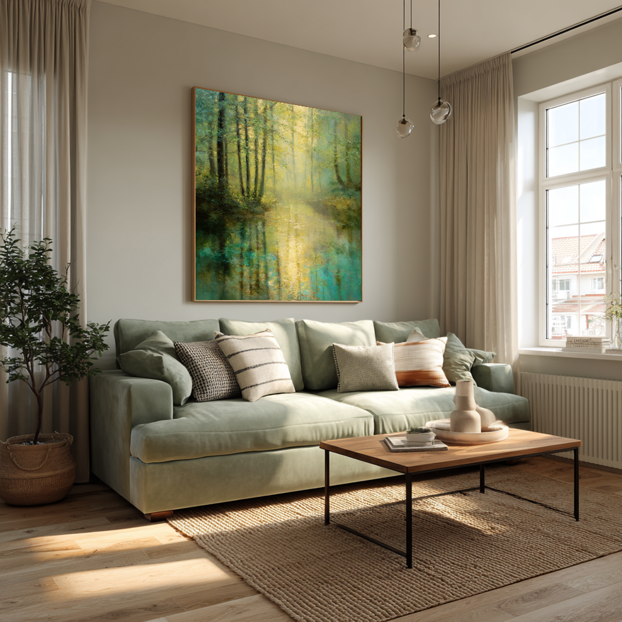 Impressionist Landscape Wall Art for Modern Home Decor #FT329