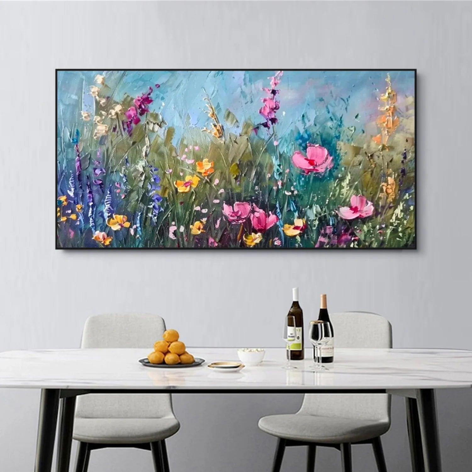 Colorful Flower Abstract Textured Wall Art #FT064