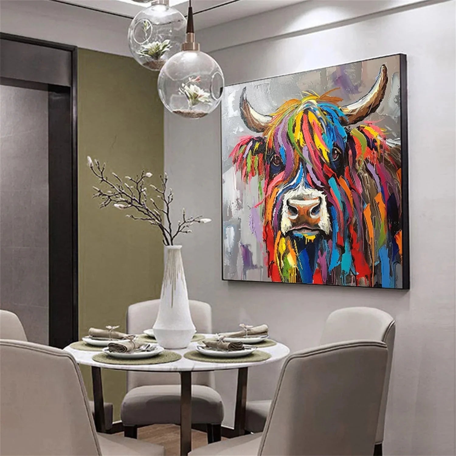 Colorful Abstract Animal Wall Art #AM089