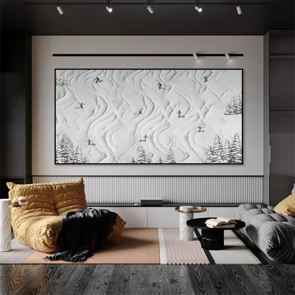 White Sport Art Minimalist Textured Wall Art #AS002