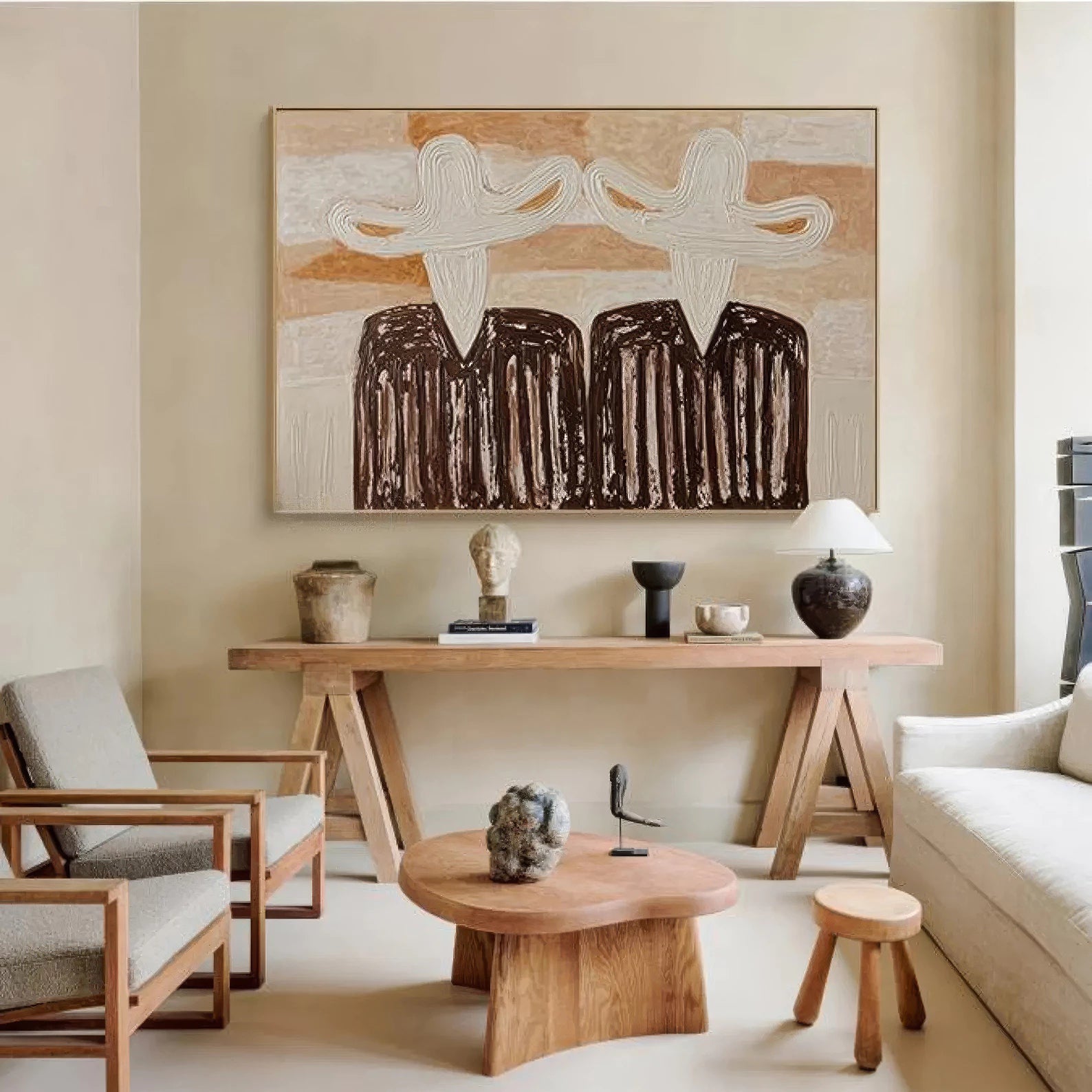 Earth Tone Textured Painting #AB144