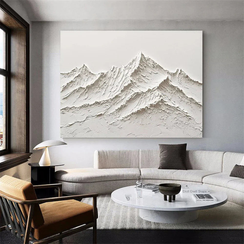 Minimalist Mountain Oil Painting #FJ205