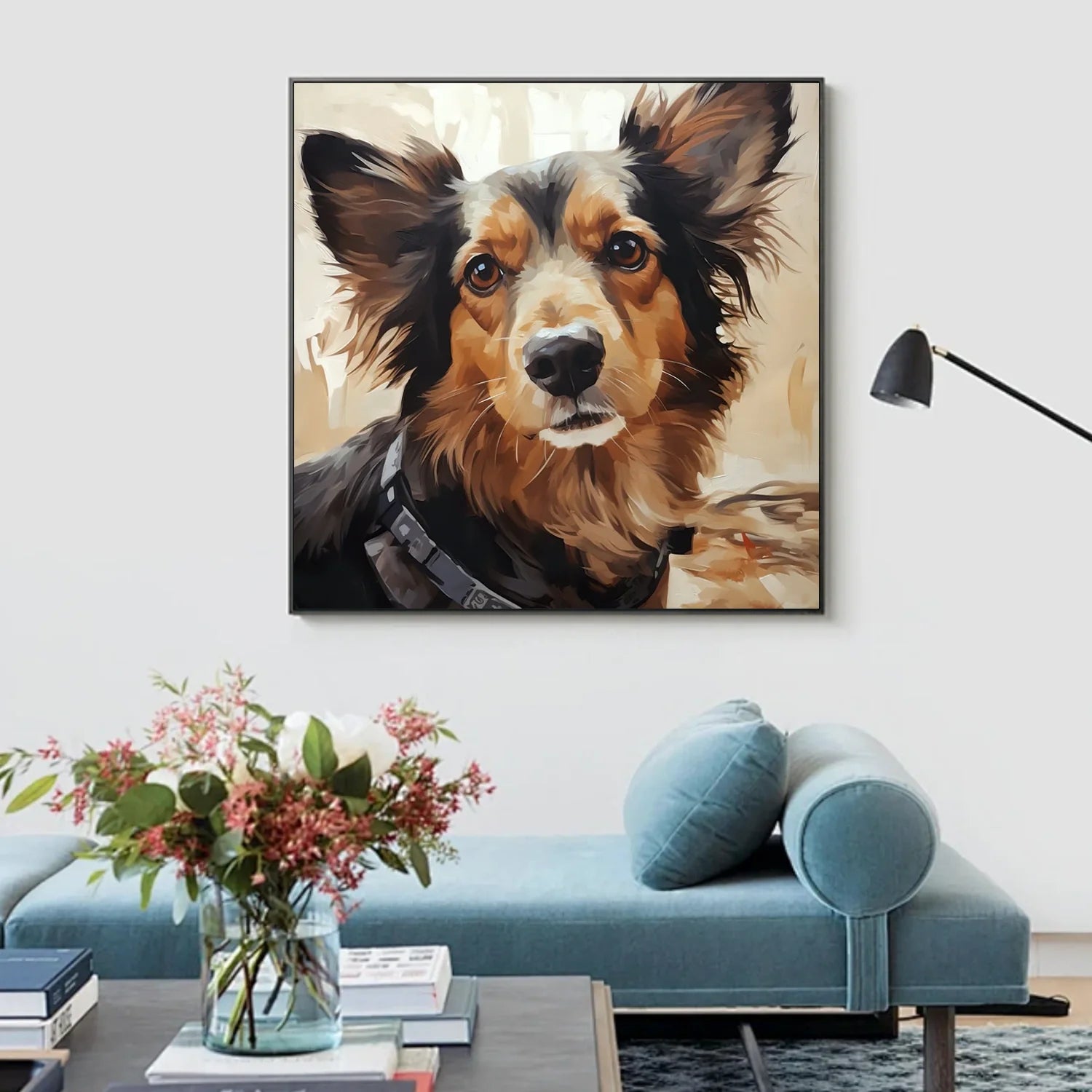 Abstract Animal Dog Wall Art #AM098