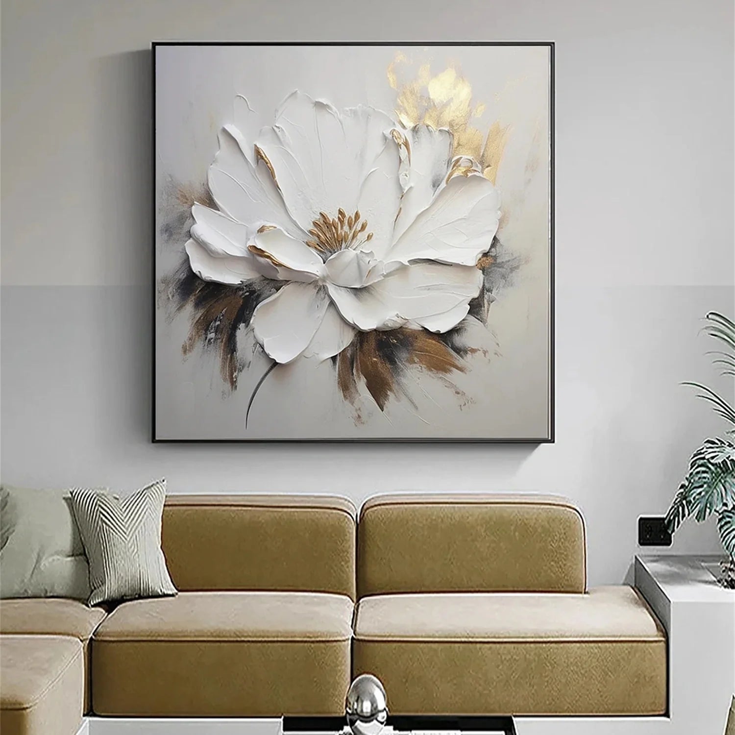 Flower & Tree Abstract Textured Wall Art #FT060