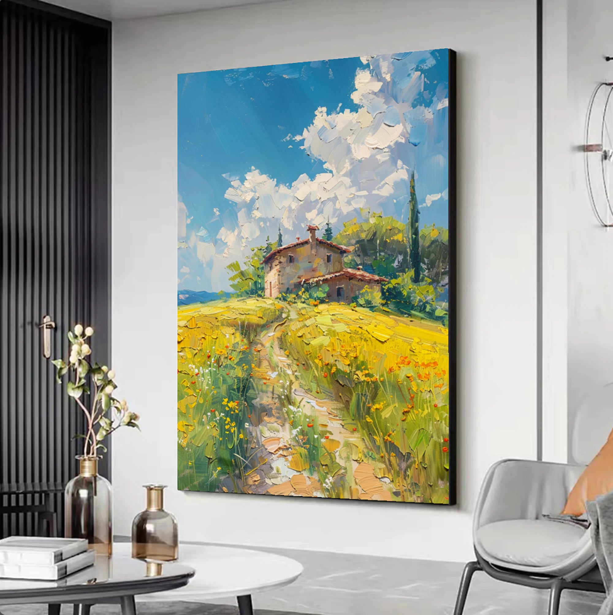 Tuscan Countryside Oil Painting #FJ590