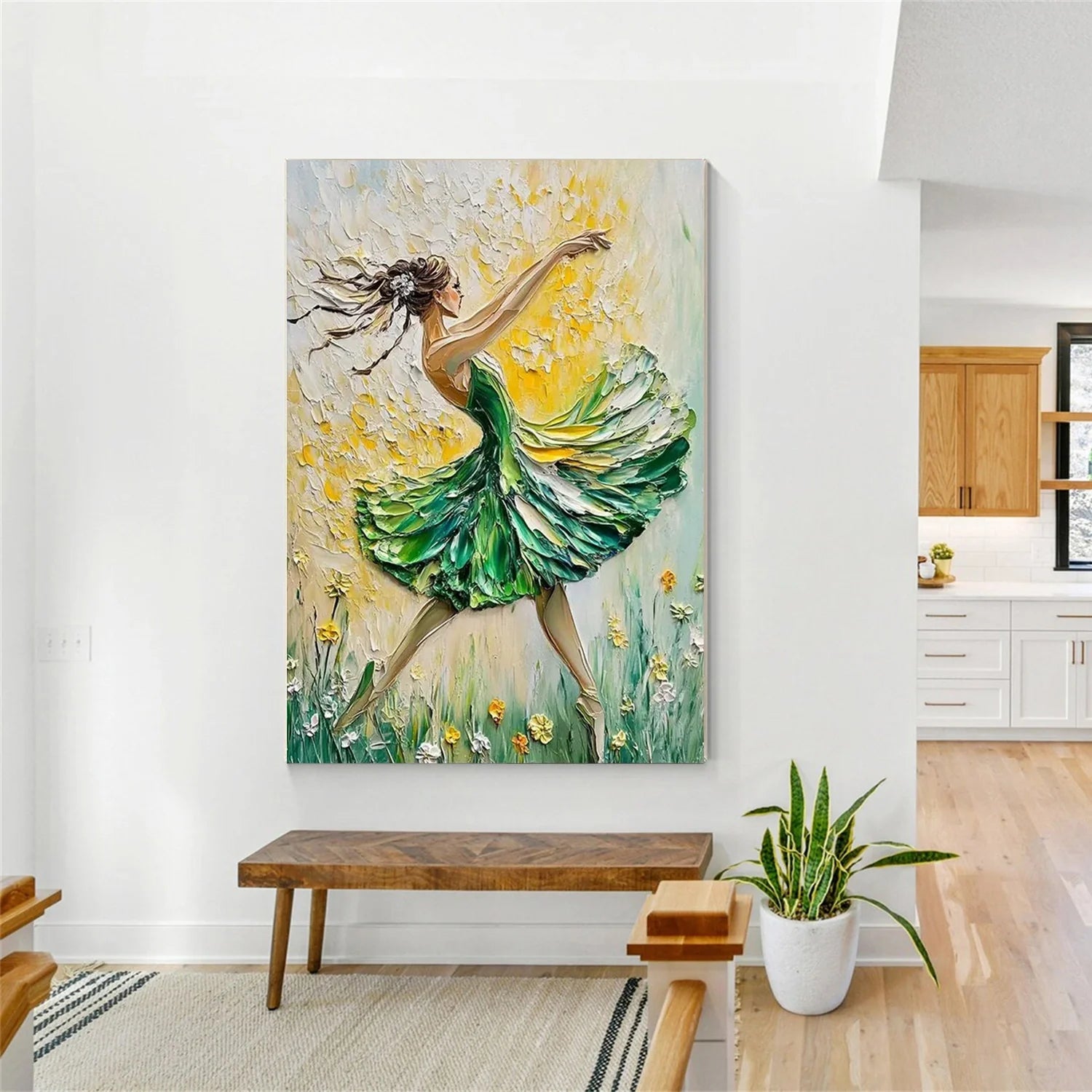 Abstract Portrait Textured Wall Art #AB056