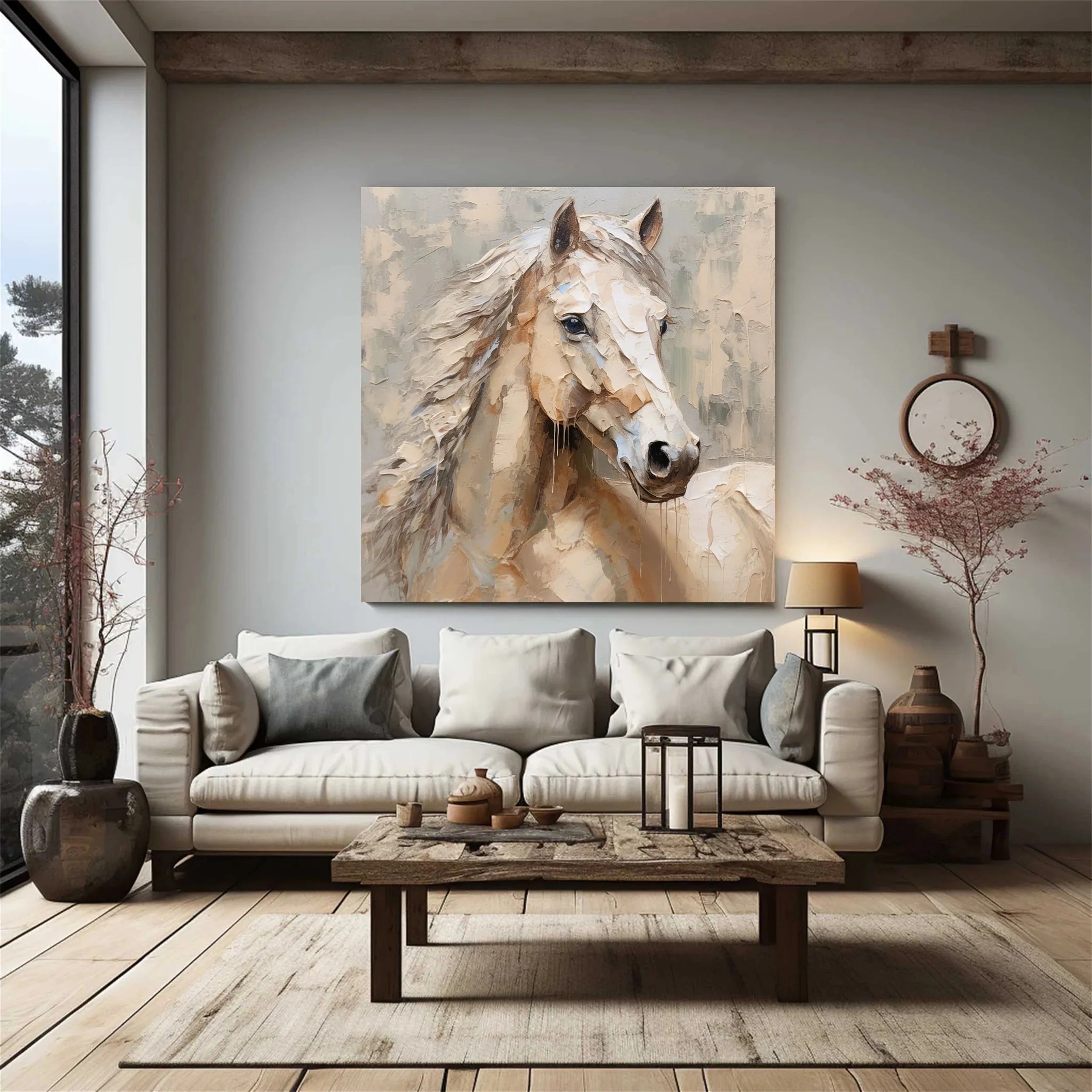 Colorful Horse Abstract Animal Wall Art #AM006
