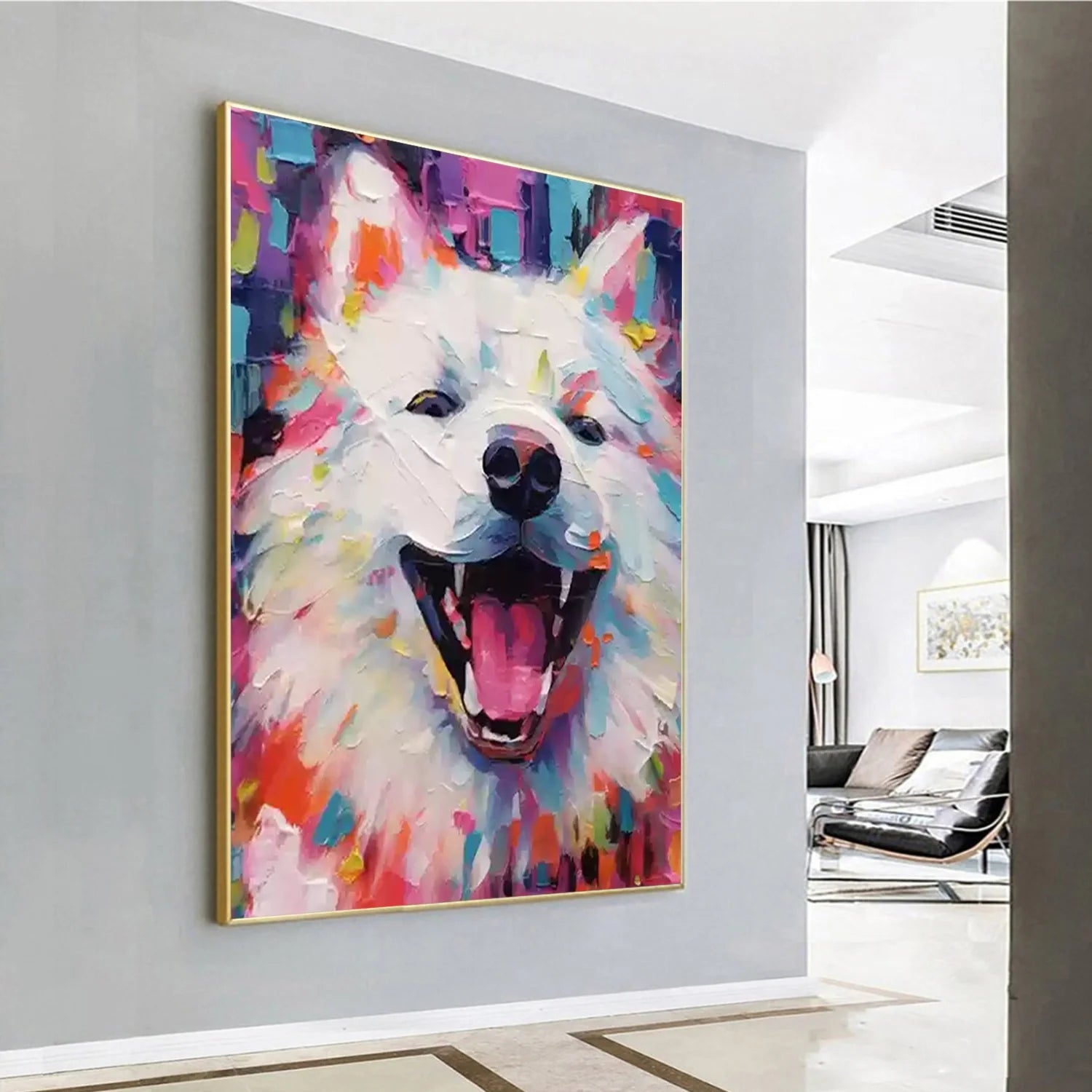 Abstract Animal Dog Wall Art #AM114