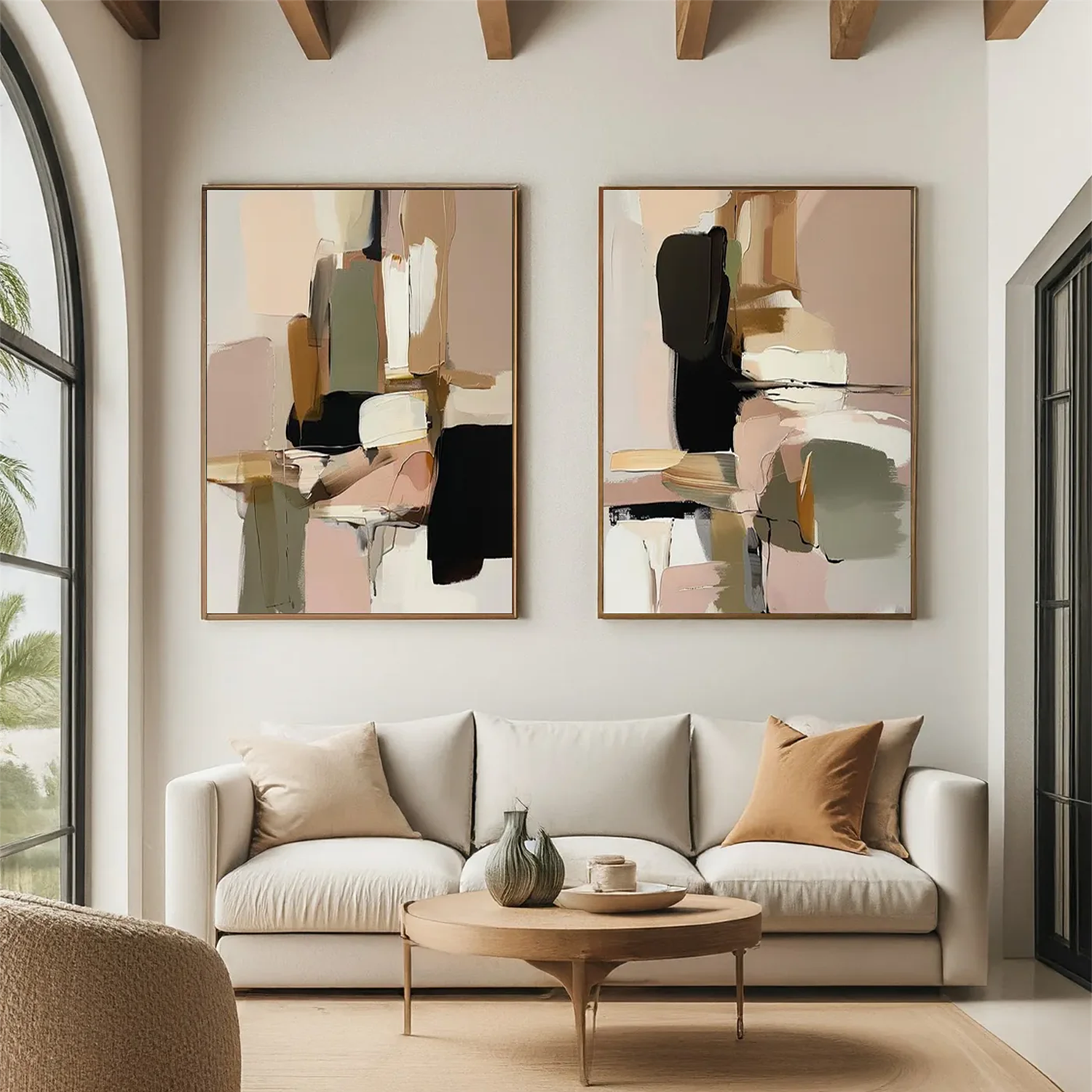 Abstract_Canvas Art Set of 2 #WA662