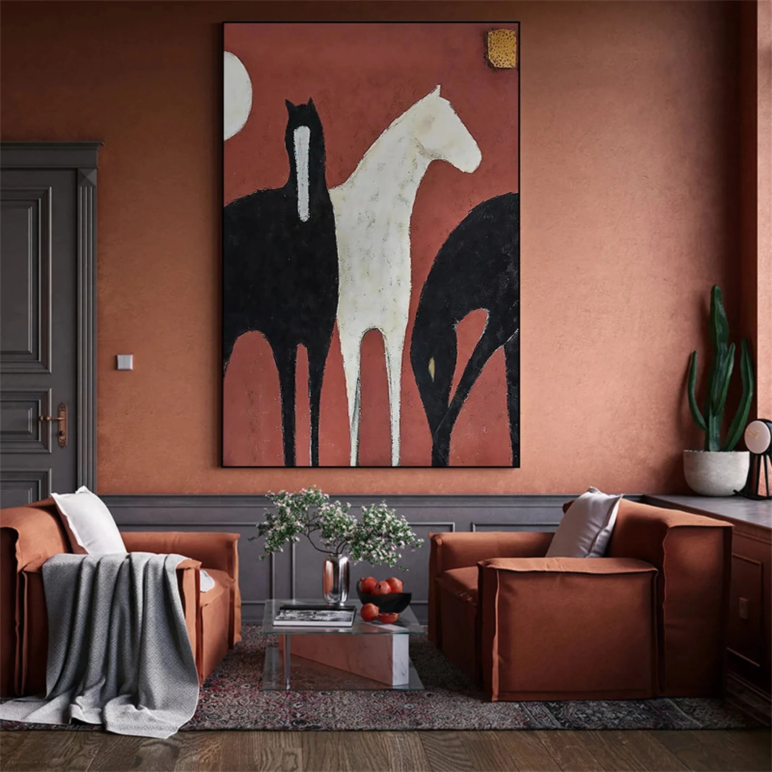 Colorful Horse Abstract Animal Wall Art #AM005