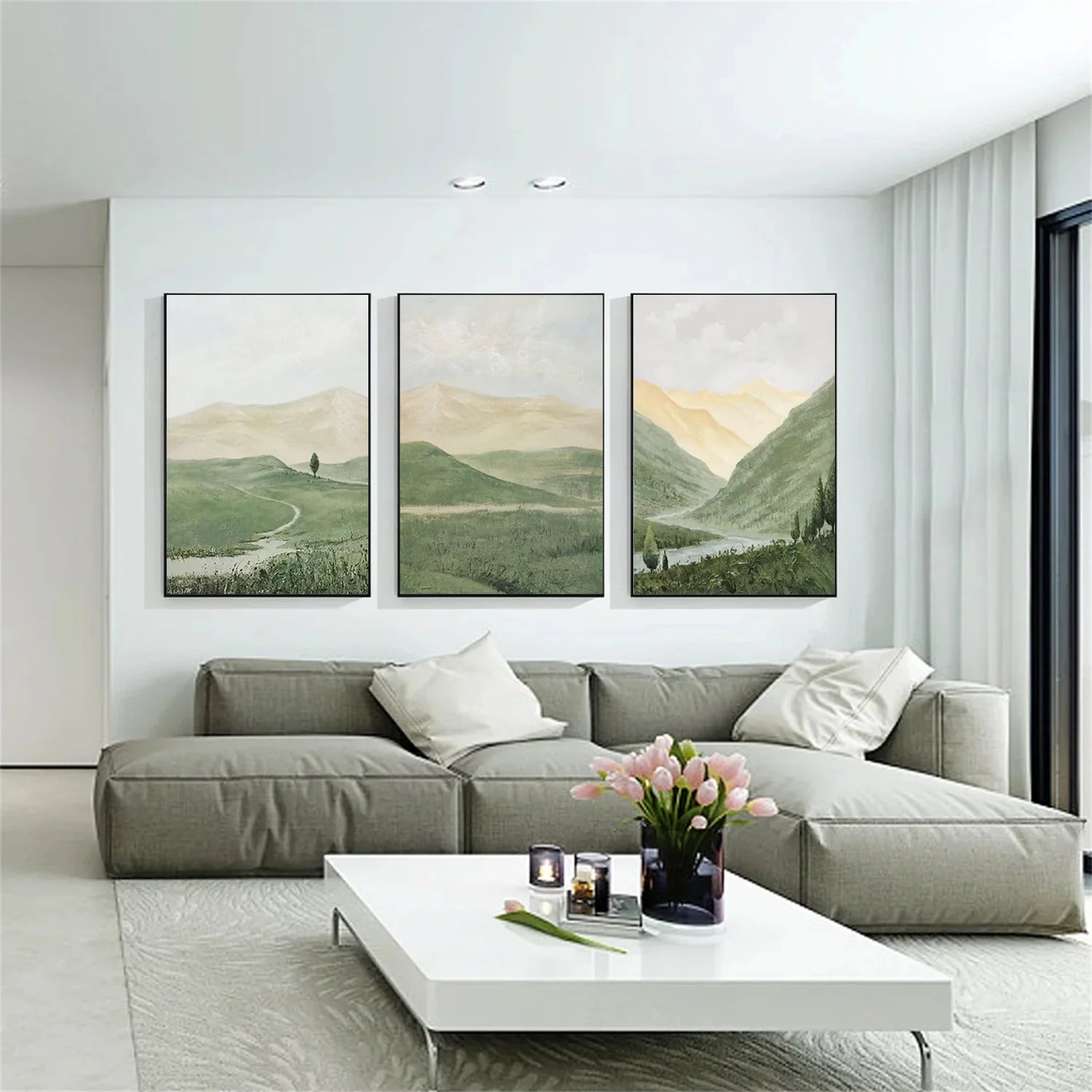 Minimalist Mountain_Canvas Art Set of 3 #MD260