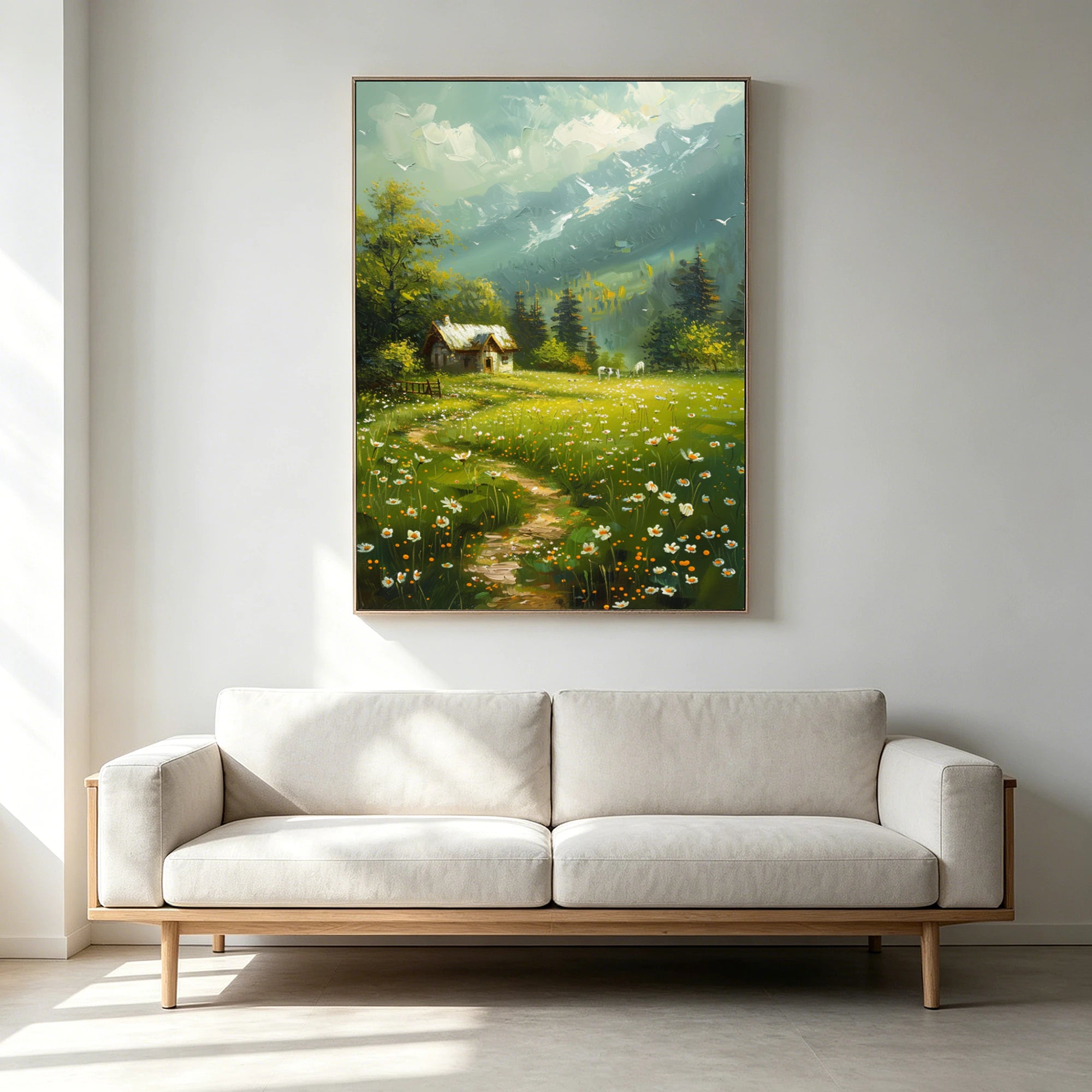 Serene Countryside Cabin Wall Art #FJ679