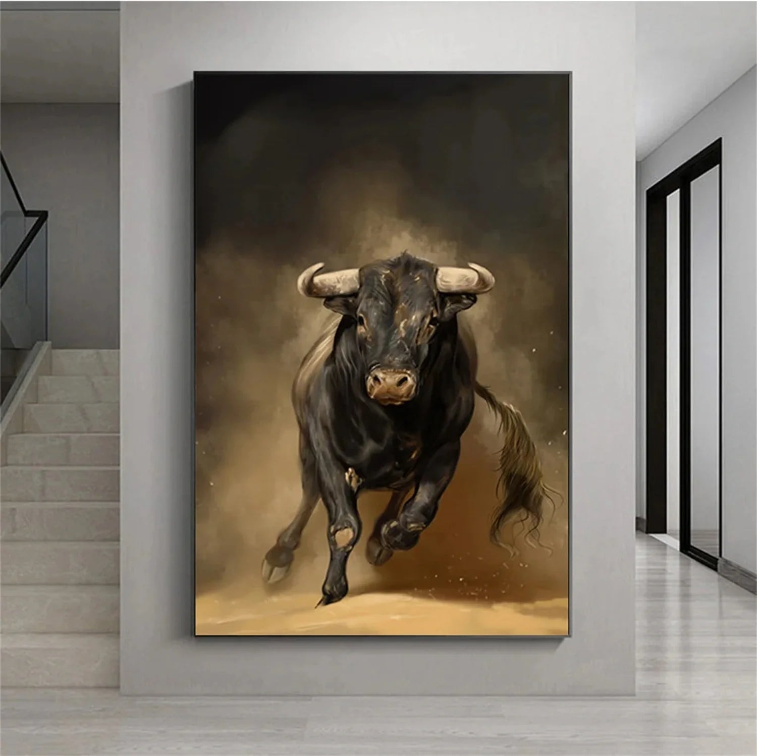 Black and Brown Abstract Animal Wall Art #AM057
