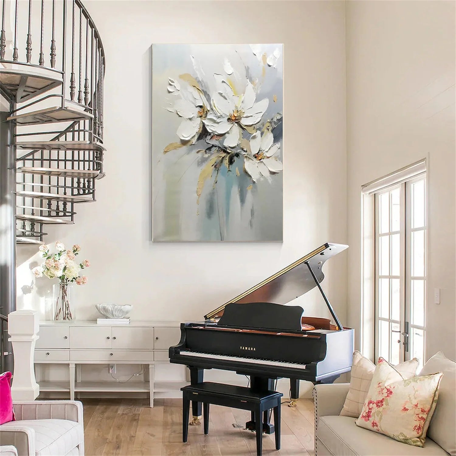 Flower & Tree Abstract_Textured Wall Art #FT121