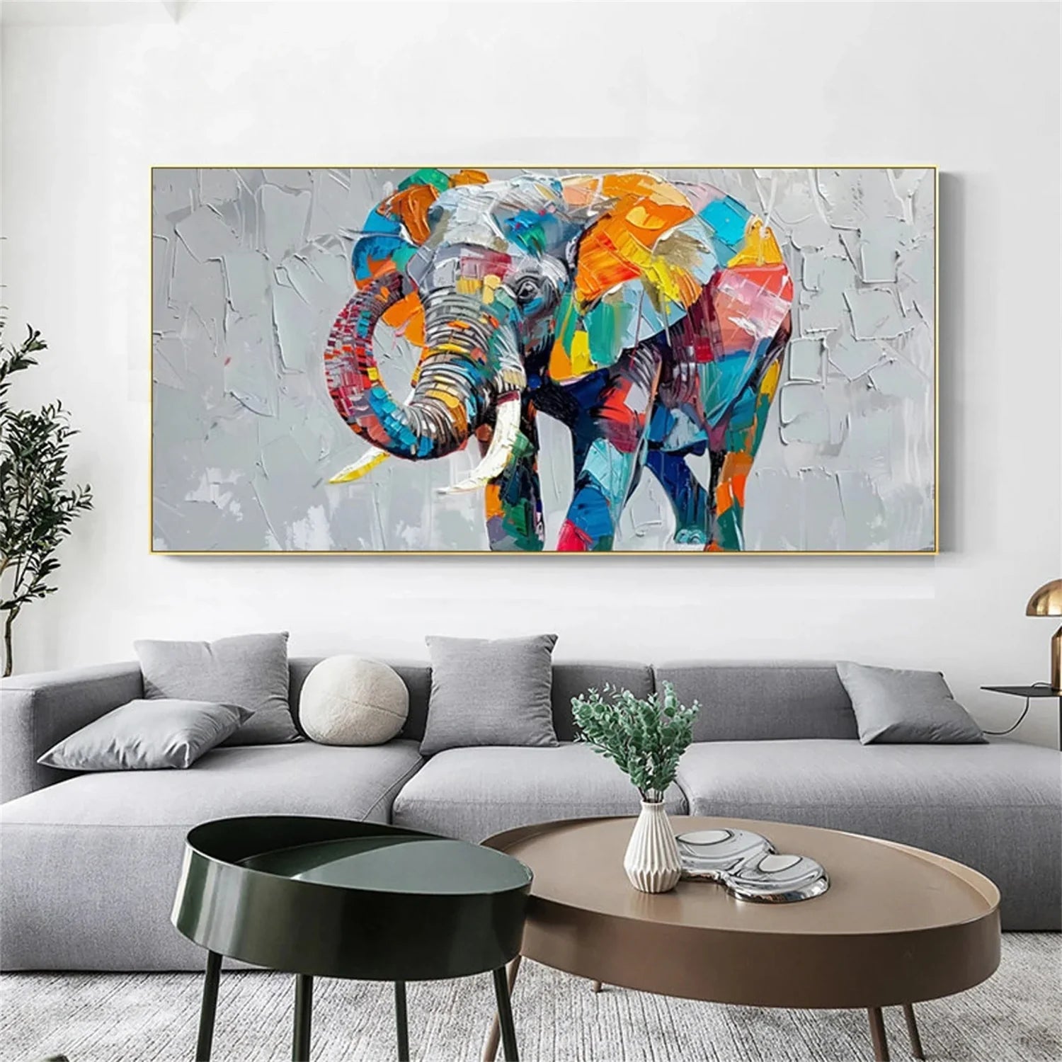 Colorful Abstract Animal Wall Art #AM090