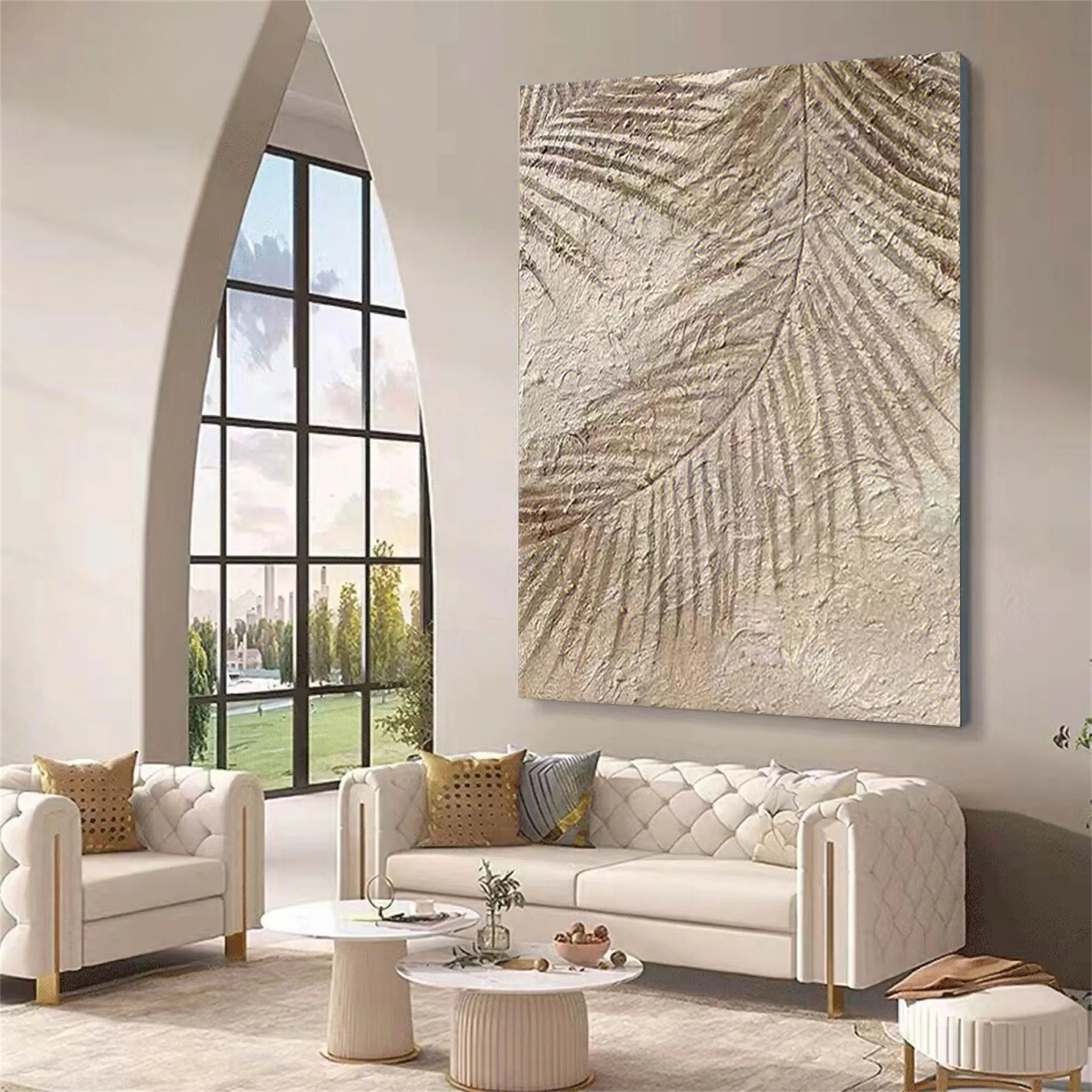 Flower & Tree Abstract Textured Wall Art #FT037