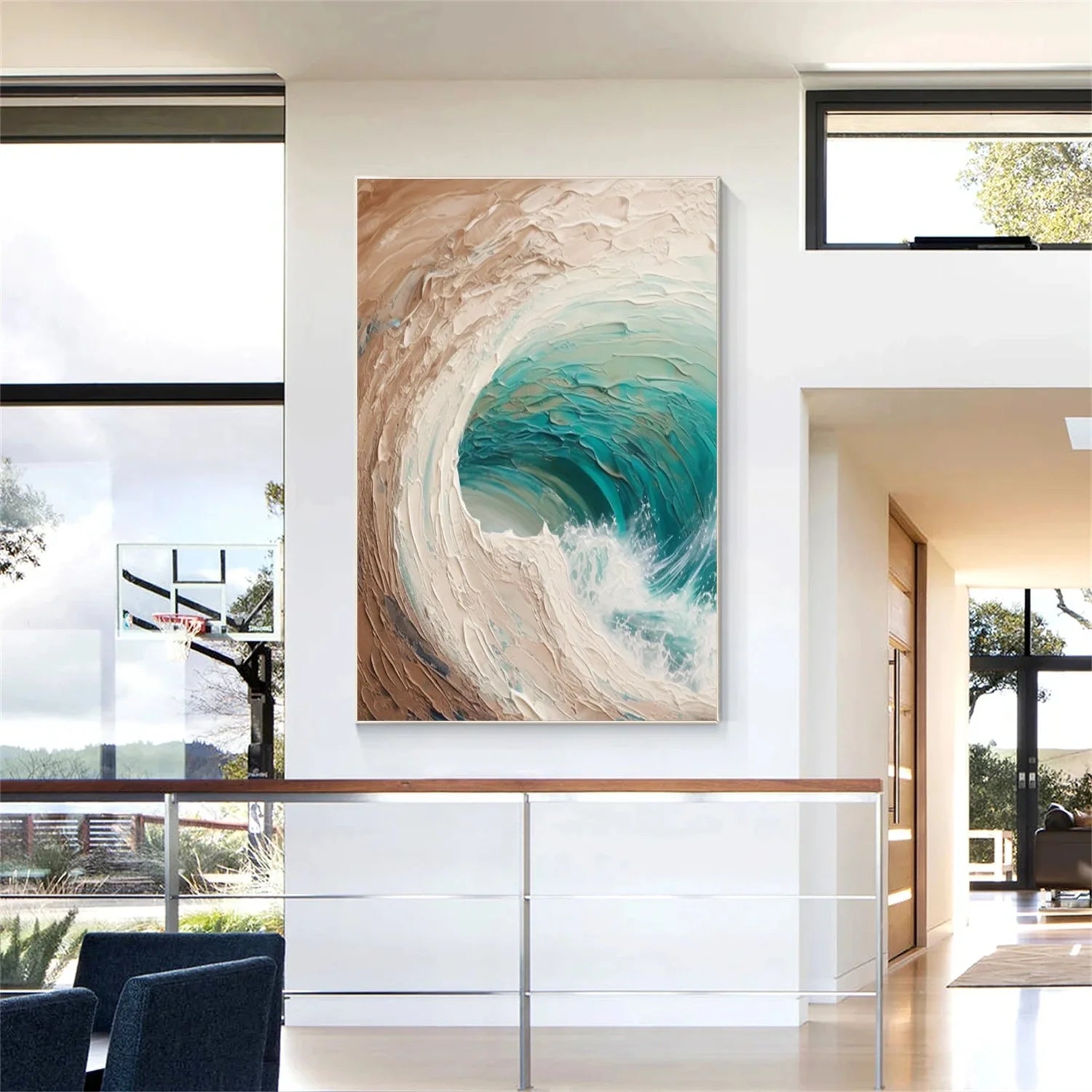 Sea & Sky Abstract_Textured_Wall Art #SK125