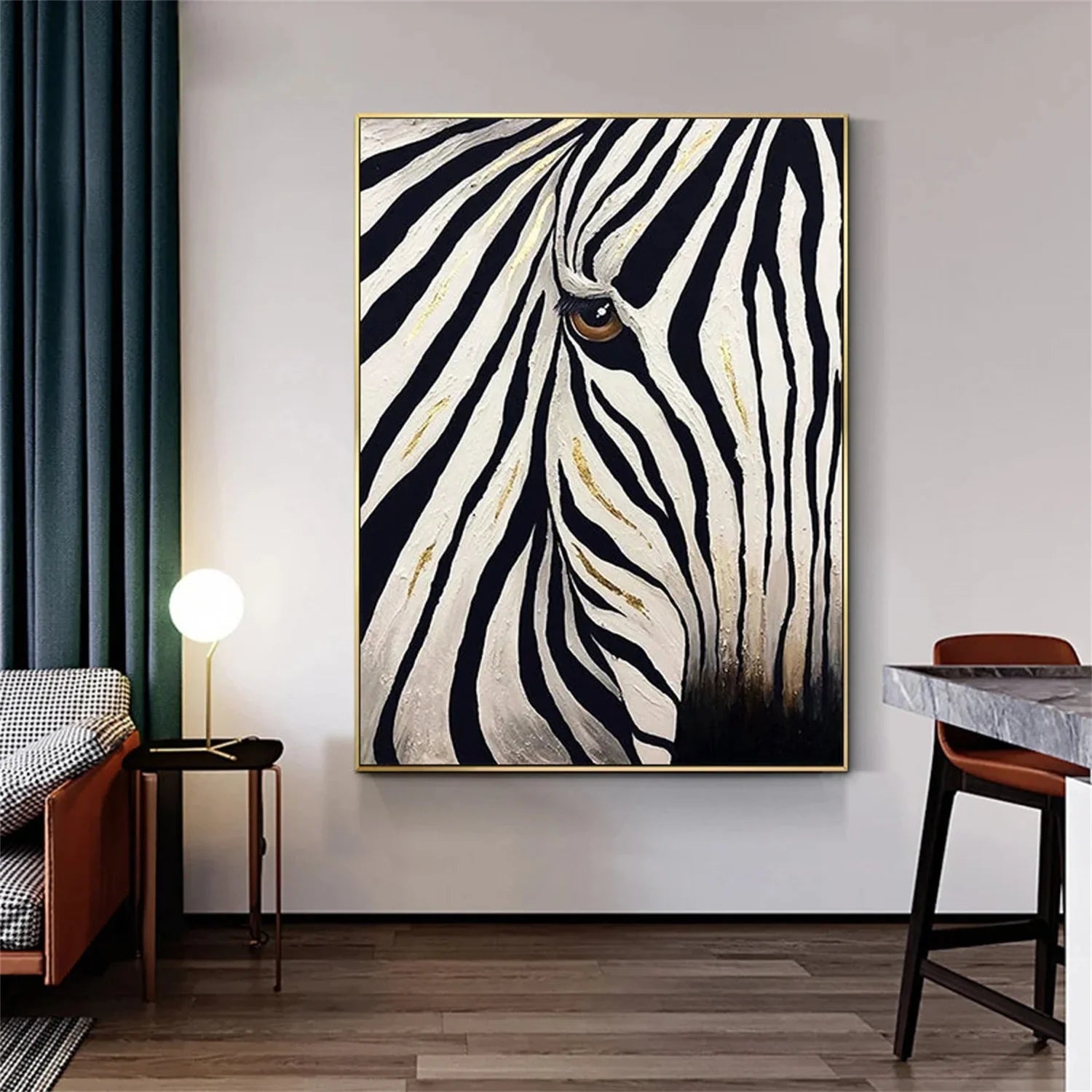 Black and White Abstract Animal Wall Art #AM068