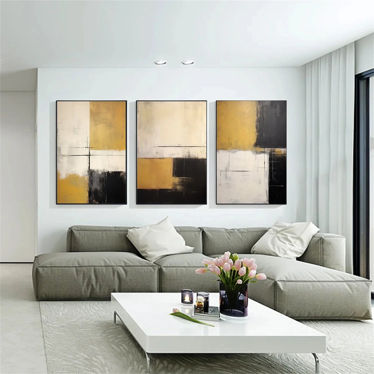 Abstract_Canvas Art Set of 3 #WA681