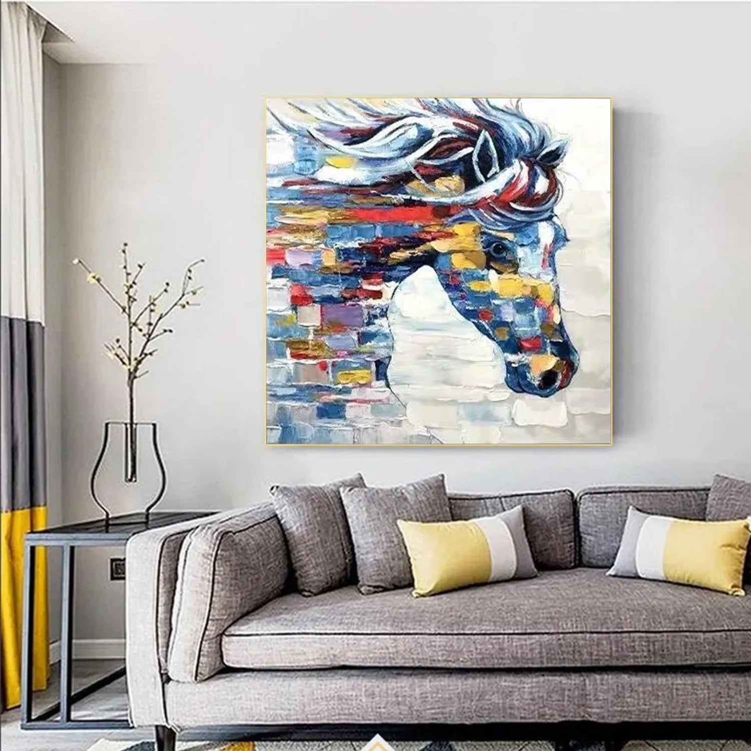 Abstract Animal Horse Wall Art #AM140