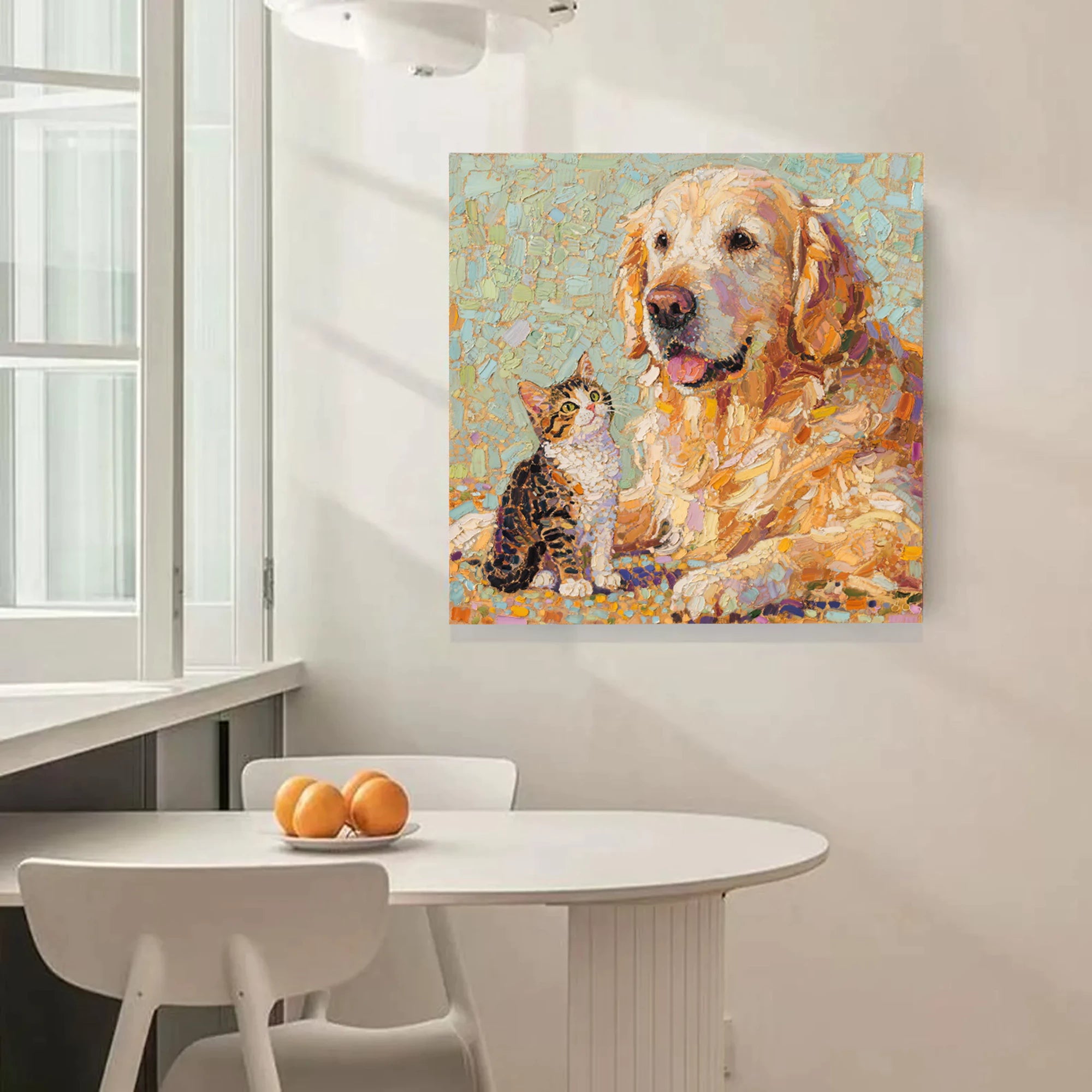 Impressionist Pet Companion Oil Painting #AM128