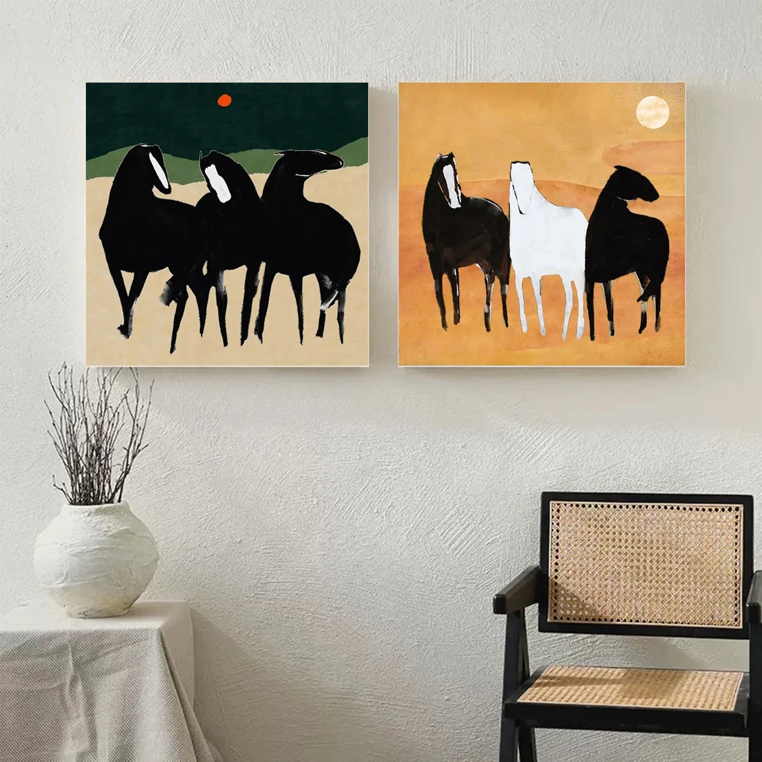 Abstract Animal Wall Art Set of 2 #AM139