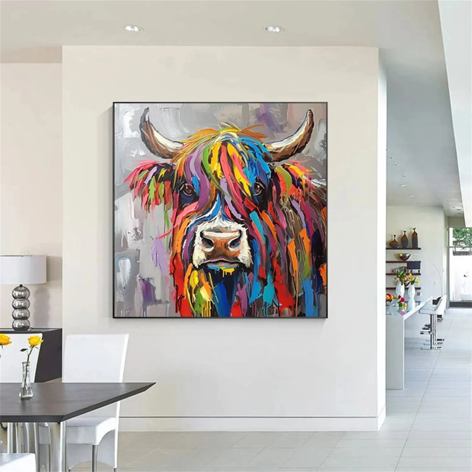 Colorful Abstract Animal Wall Art #AM089
