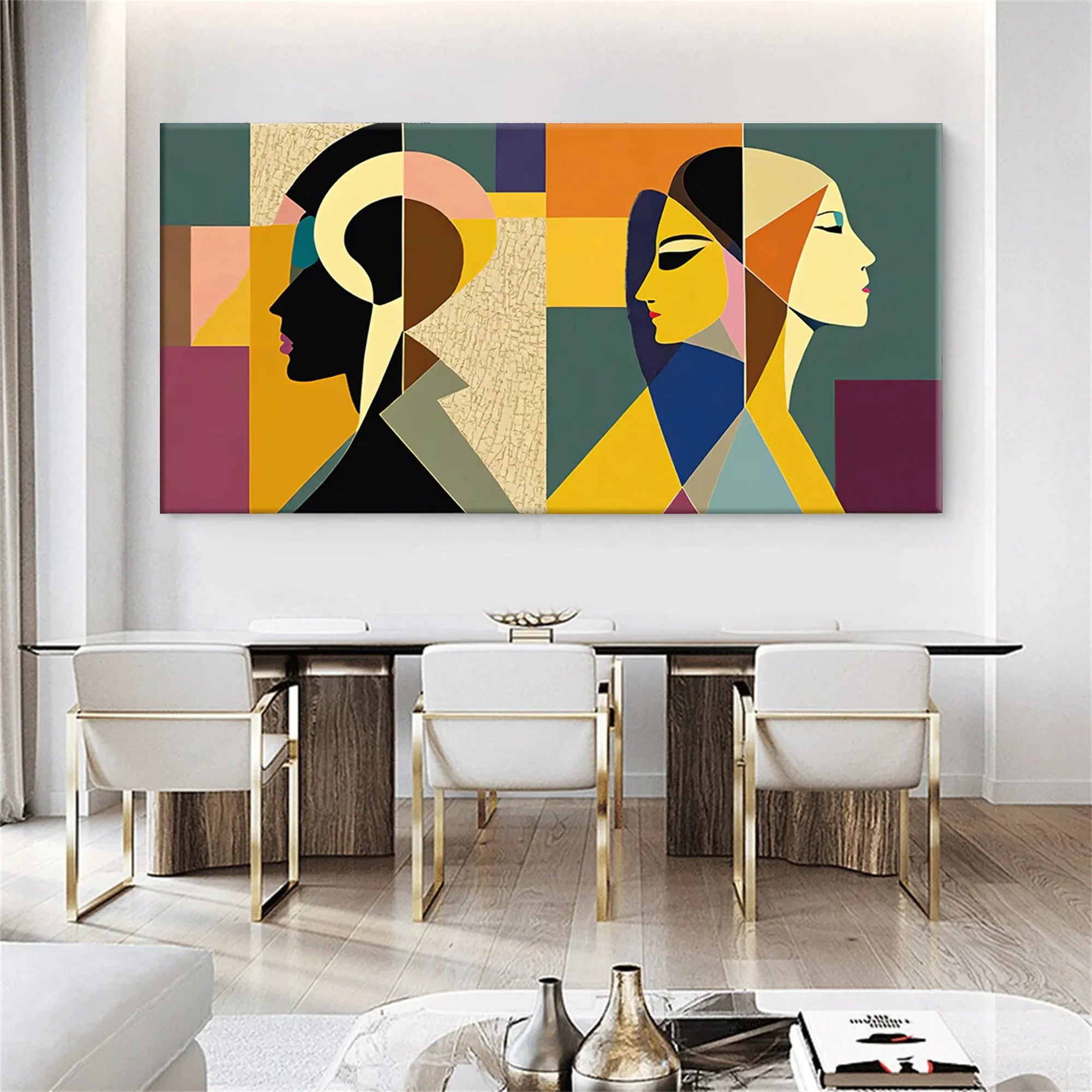 Geometric Abstract Figure Oil Painting #PO386