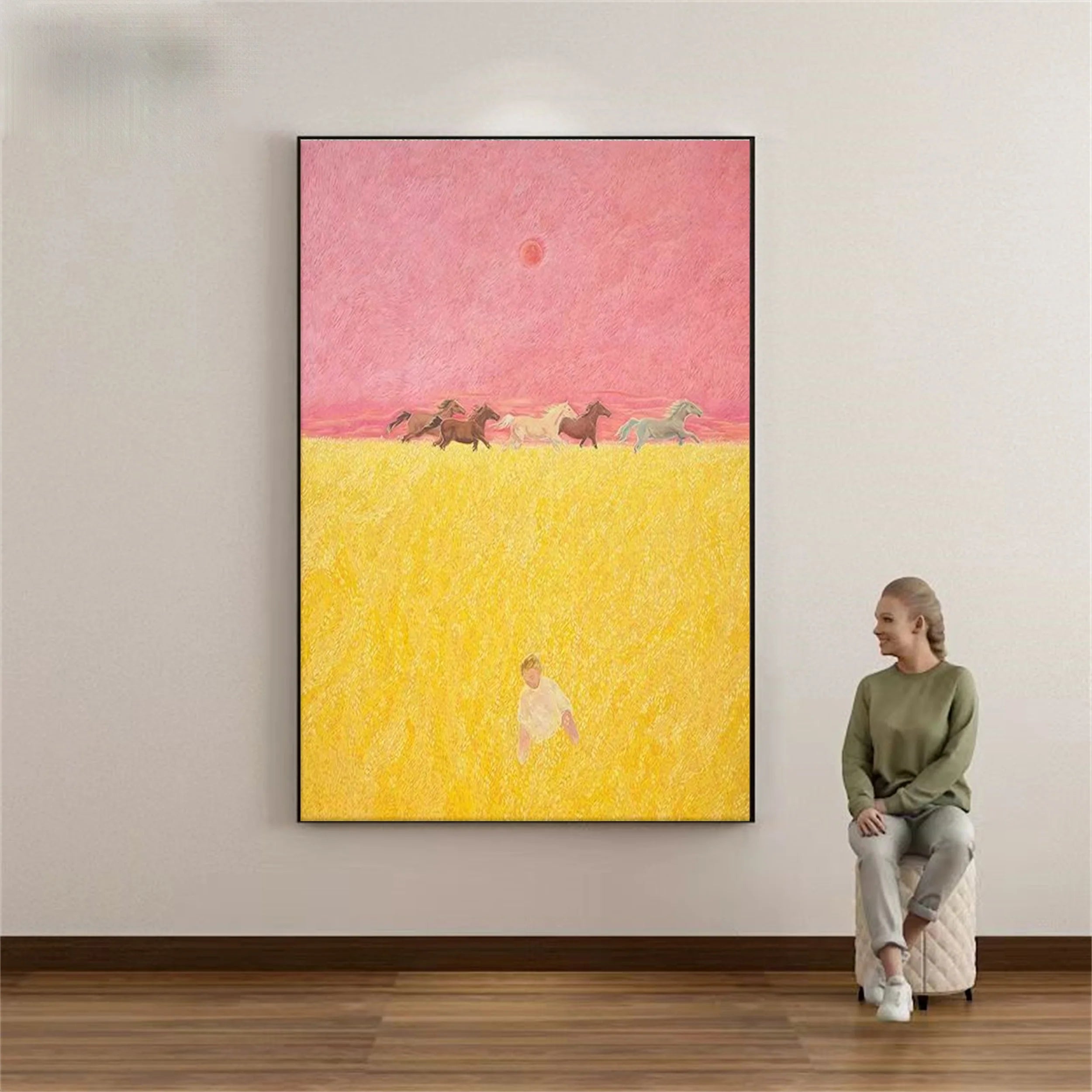 Colorful Horse Abstract Animal Wall Art #AM026