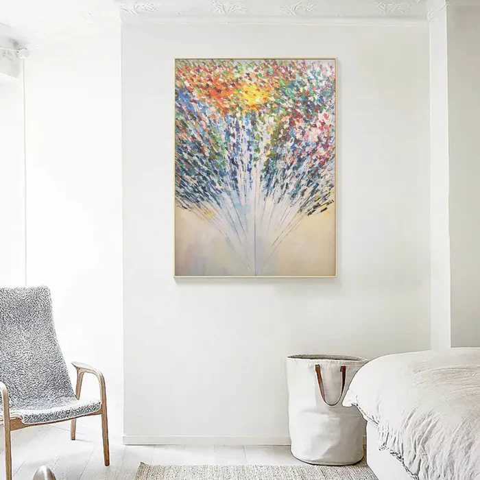 Colorful Flower & Tree Abstract Wall Art #FT005